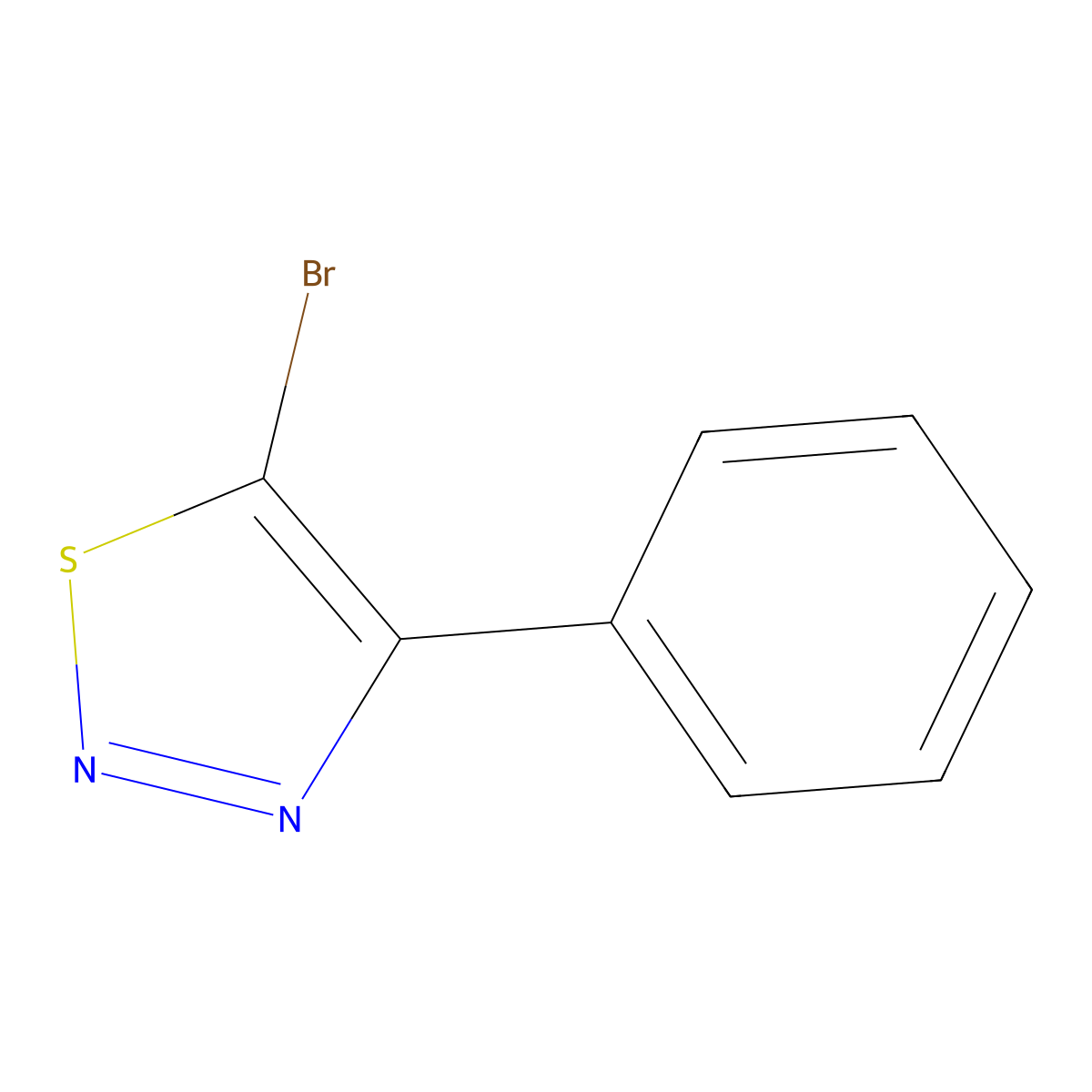 5-Bromo-4-phenyl-1,2,3-thiadiazole molecular structure, CAS 861208-41-5
