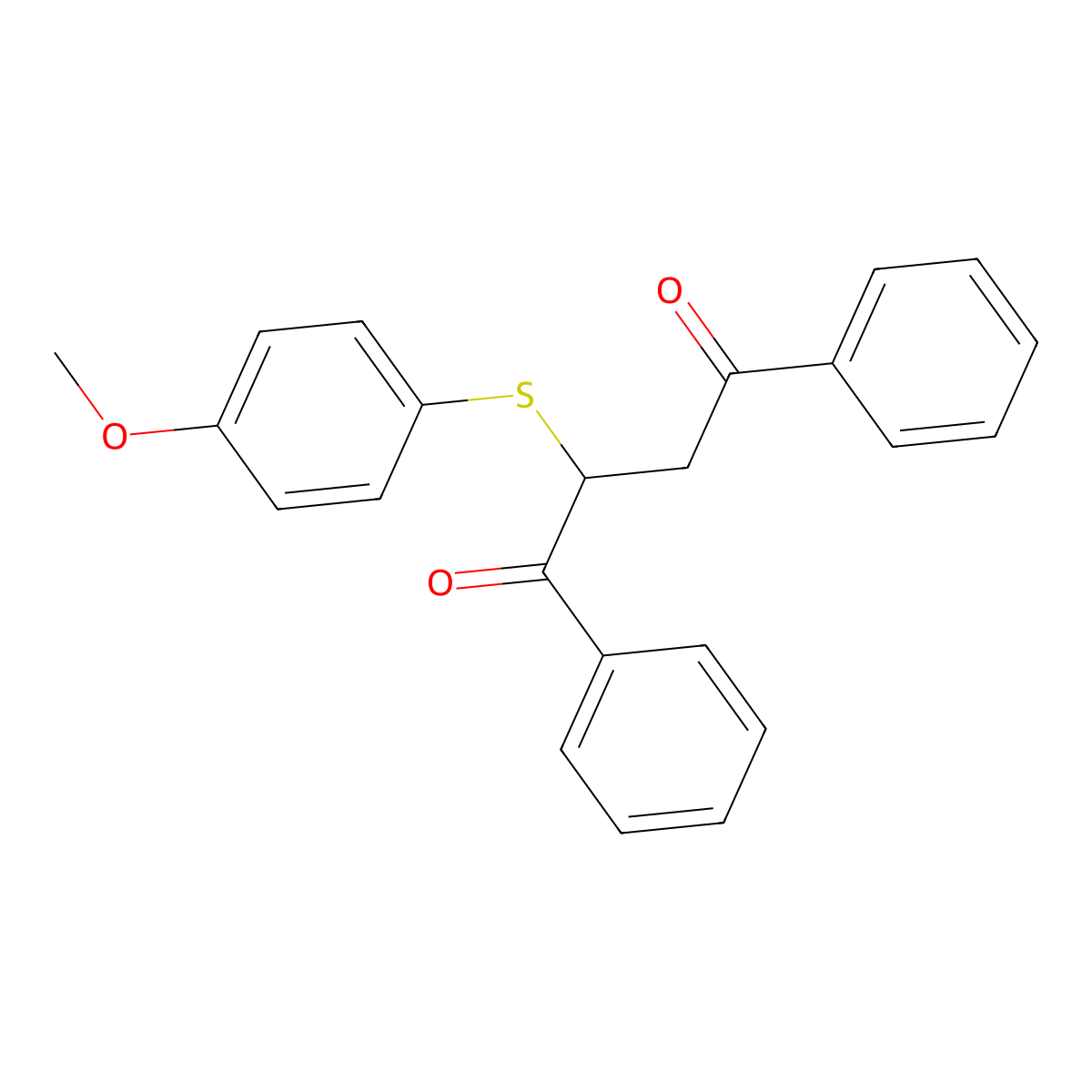 2-[(4-Methoxyphenyl)sulfanyl]-1,4-diphenyl-1,4-butanedione molecular structure, CAS 861208-59-5