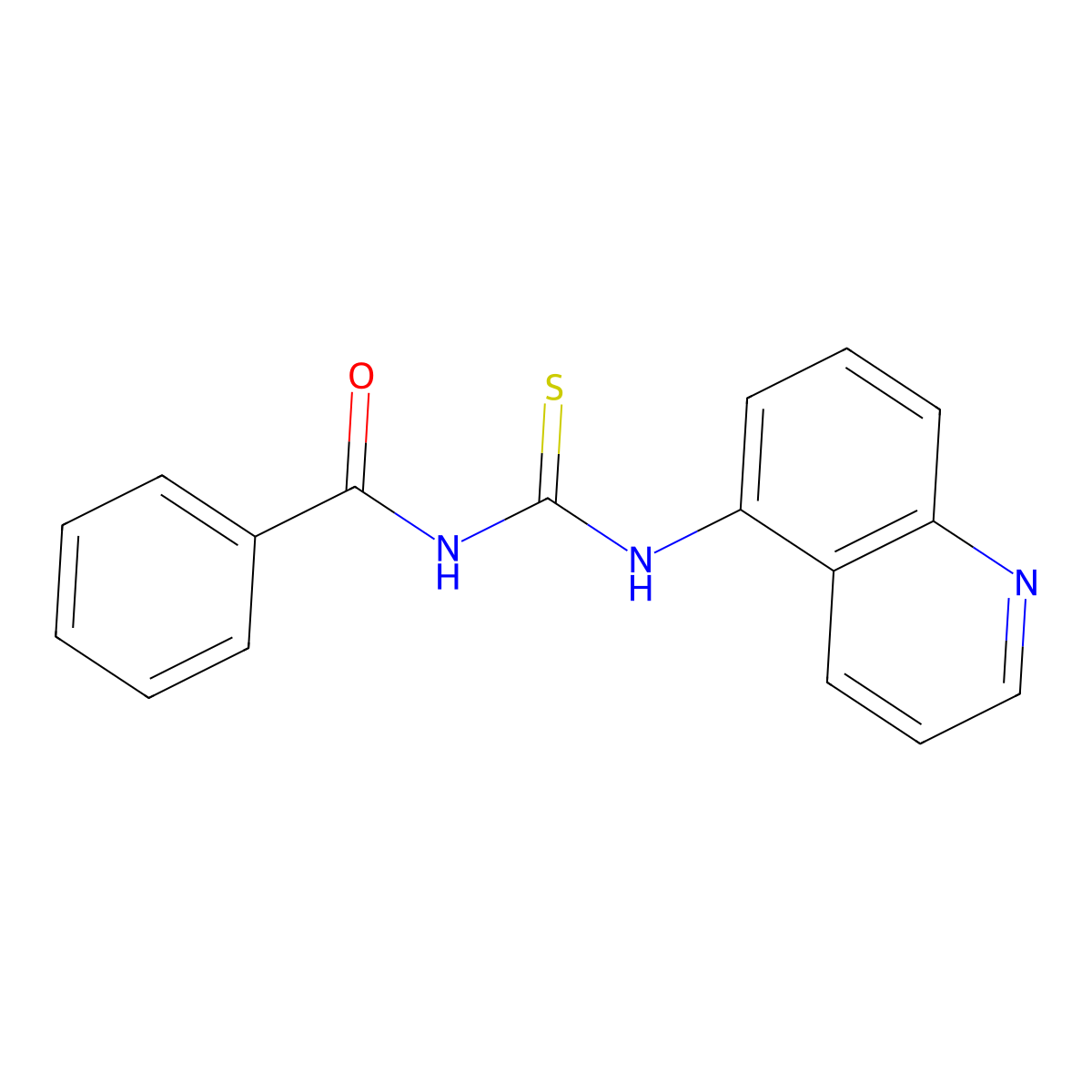 N-benzoyl-N'-(5-quinolinyl)thiourea molecular structure, CAS 861208-64-2