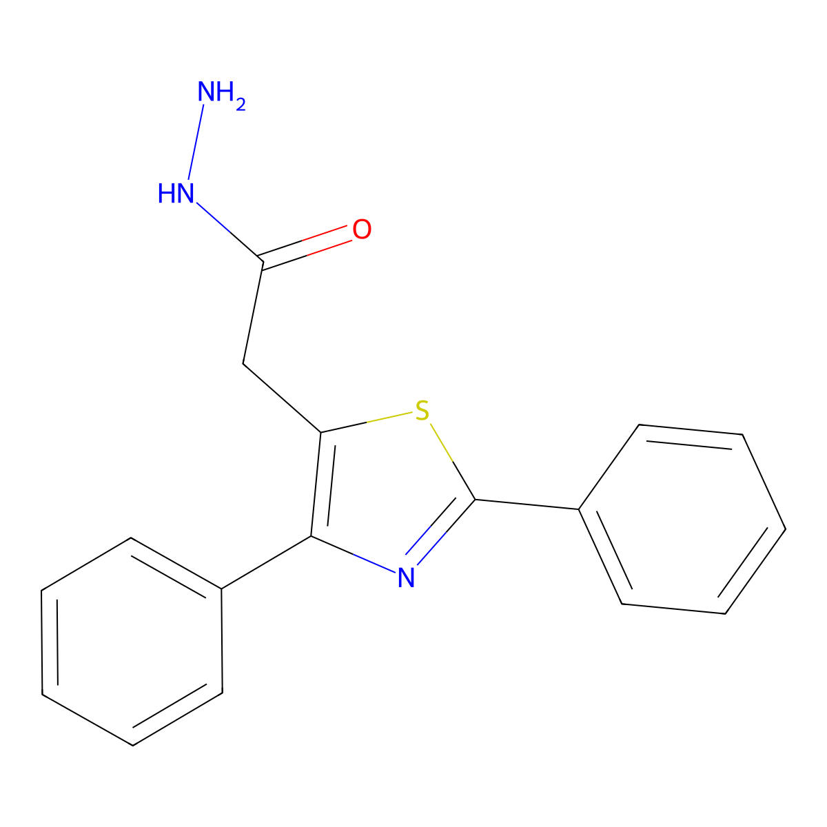 2-(2,4-Diphenyl-1,3-thiazol-5-yl)acetohydrazide molecular structure, CAS 861208-76-6