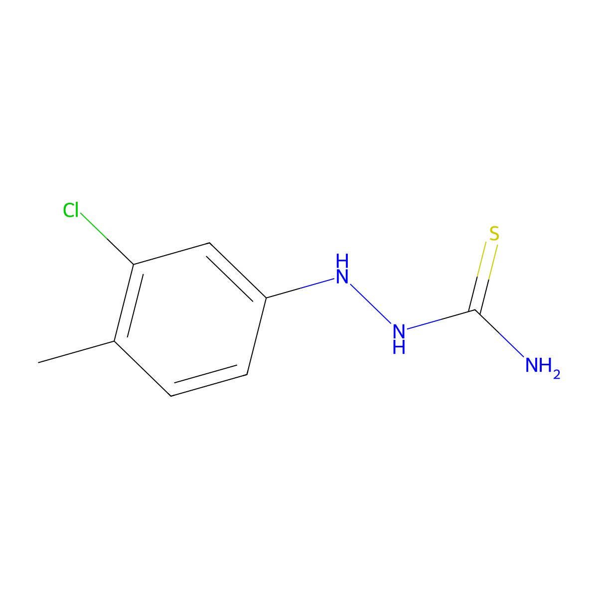 2-(3-Chloro-4-methylphenyl)-1-hydrazinecarbothioamide molecular structure, CAS 861208-77-7