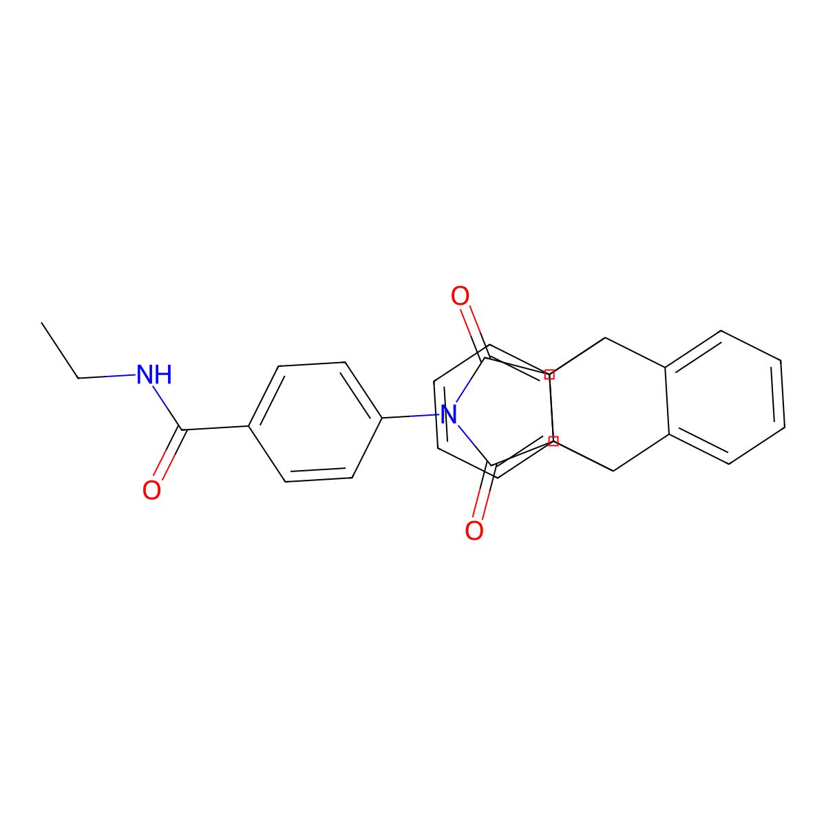 4-[16,18-dioxo-17-azapentacyclo[6.6.5.0~2,7~.0~9,14~.0~15,19~]nonadeca-2,4,6,9(14),10,12-hexaen-17-yl]-N-ethylbenzenecarboxamide molecular structure, CAS 861209-01-0