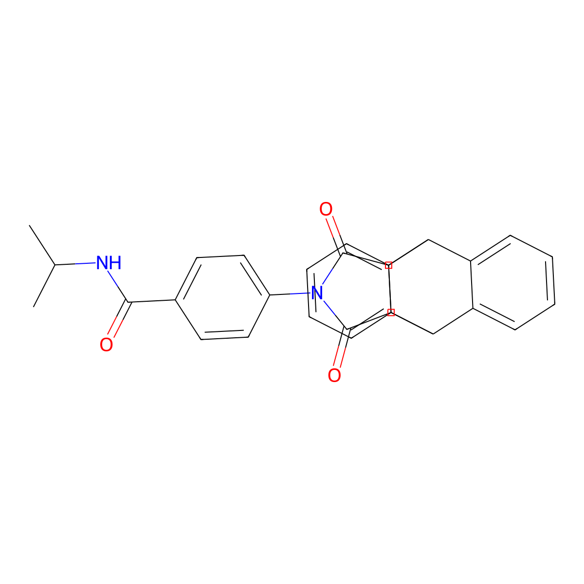4-[16,18-dioxo-17-azapentacyclo[6.6.5.0~2,7~.0~9,14~.0~15,19~]nonadeca-2,4,6,9(14),10,12-hexaen-17-yl]-N-isopropylbenzenecarboxamide molecular structure, CAS 861209-02-1