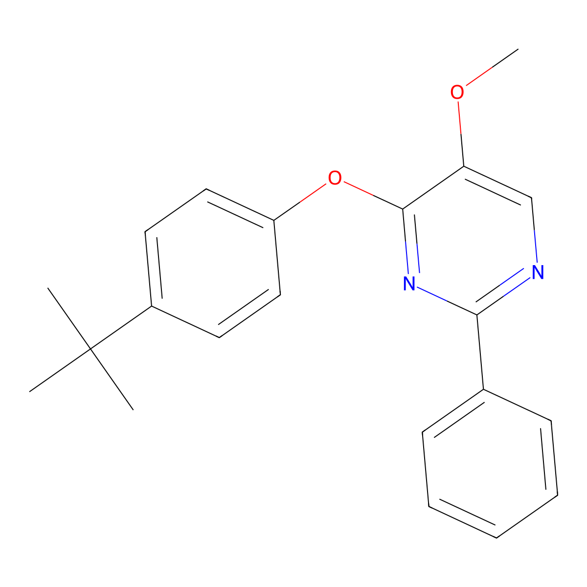 4-(4-Tert-butylphenoxy)-5-methoxy-2-phenylpyrimidine molecular structure, CAS 861209-06-5