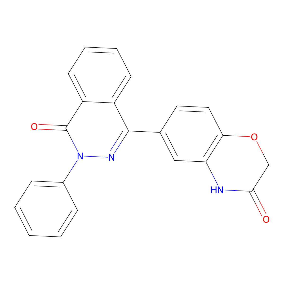 6-(4-oxo-3-phenyl-3,4-dihydro-1-phthalazinyl)-2H-1,4-benzoxazin-3(4H)-one molecular structure, CAS 861209-19-0