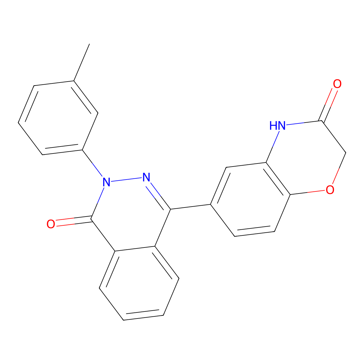 6-[3-(3-methylphenyl)-4-oxo-3,4-dihydro-1-phthalazinyl]-2H-1,4-benzoxazin-3(4H)-one molecular structure, CAS 861209-38-3