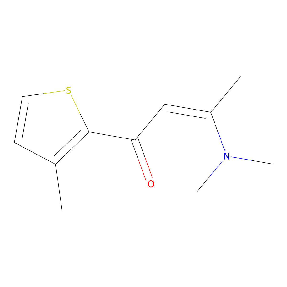 3-(Dimethylamino)-1-(3-methylthiophen-2-yl)but-2-en-1-one molecular structure, CAS 861209-49-6