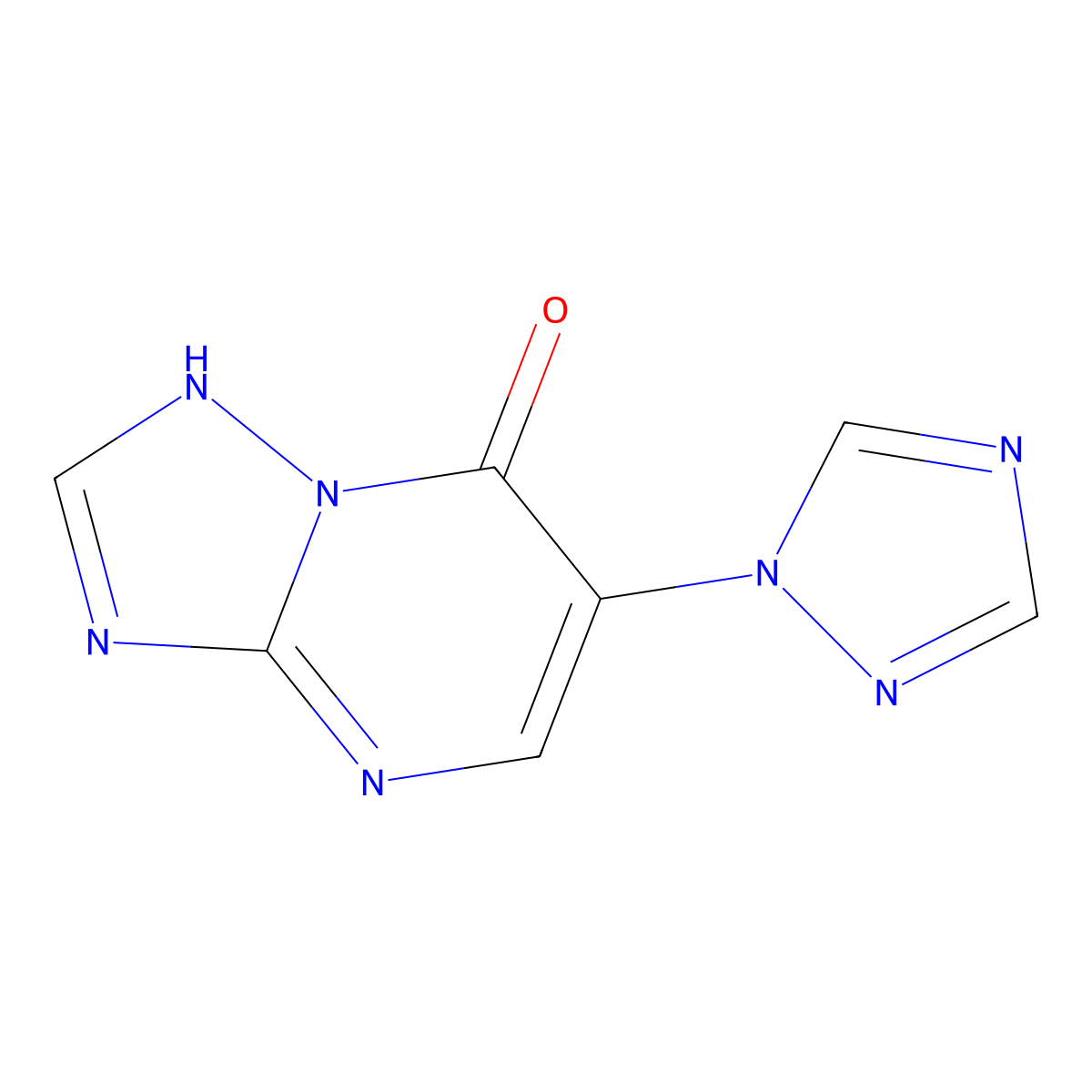 6-(1H-1,2,4-triazol-1-yl)[1,2,4]triazolo[1,5-a]pyrimidin-7-ol molecular structure, CAS 861209-52-1