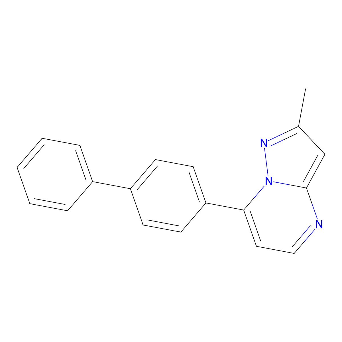 7-[1,1'-Biphenyl]-4-yl-2-methylpyrazolo[1,5-a]pyrimidine molecular structure, CAS 861209-54-3
