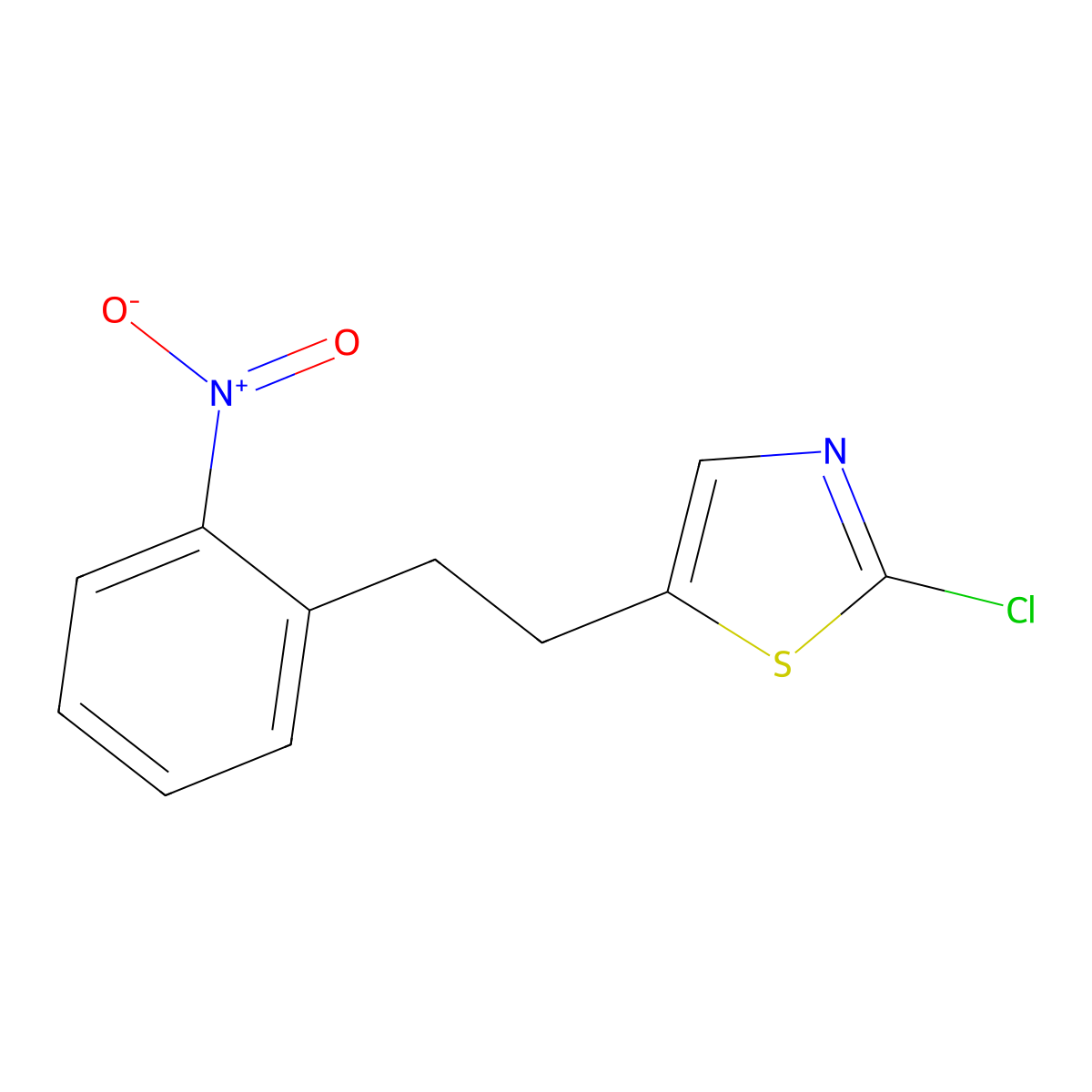 2-Chloro-5-(2-nitrophenethyl)-1,3-thiazole molecular structure, CAS 861209-92-9