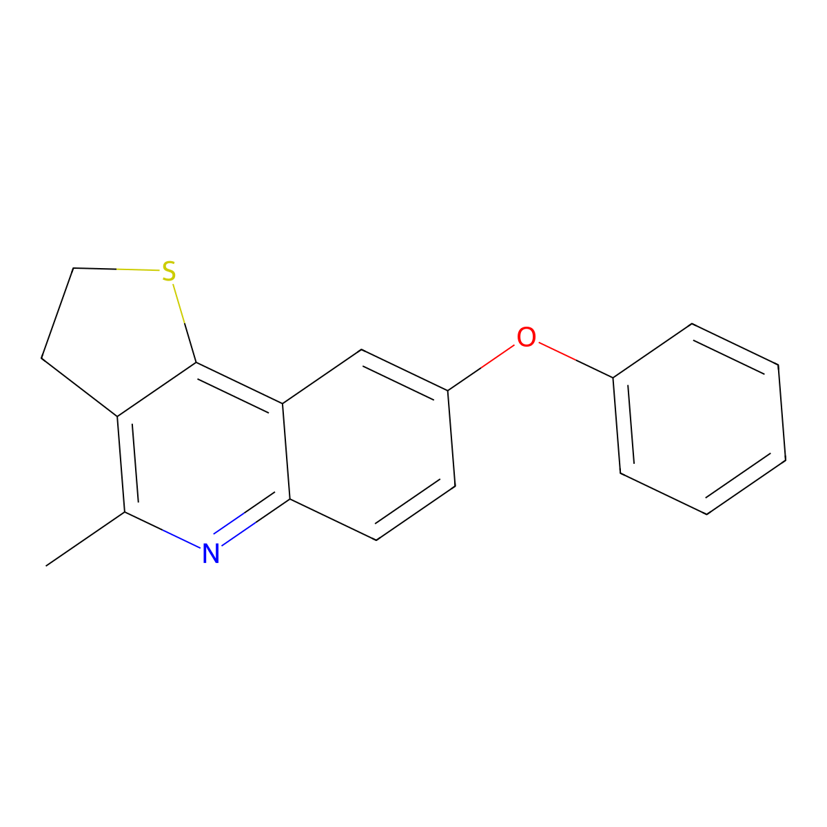 4-Methyl-8-phenoxy-2,3-dihydrothieno[3,2-c]quinoline molecular structure, CAS 861210-05-1