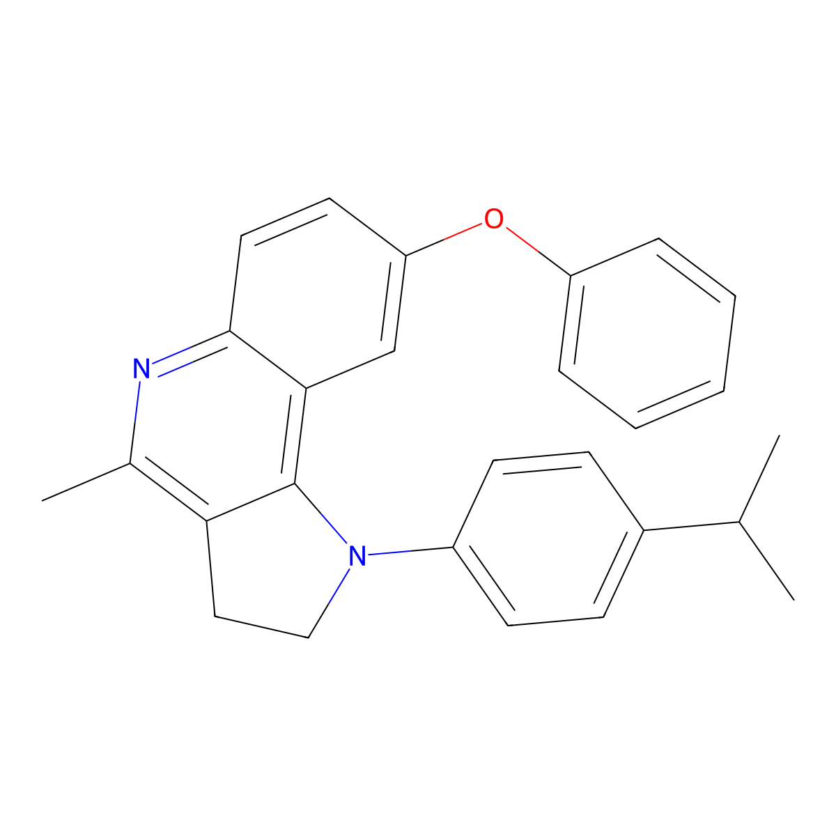 1-(4-isopropylphenyl)-4-methyl-8-phenoxy-2,3-dihydro-1H-pyrrolo[3,2-c]quinoline molecular structure, CAS 861210-25-5