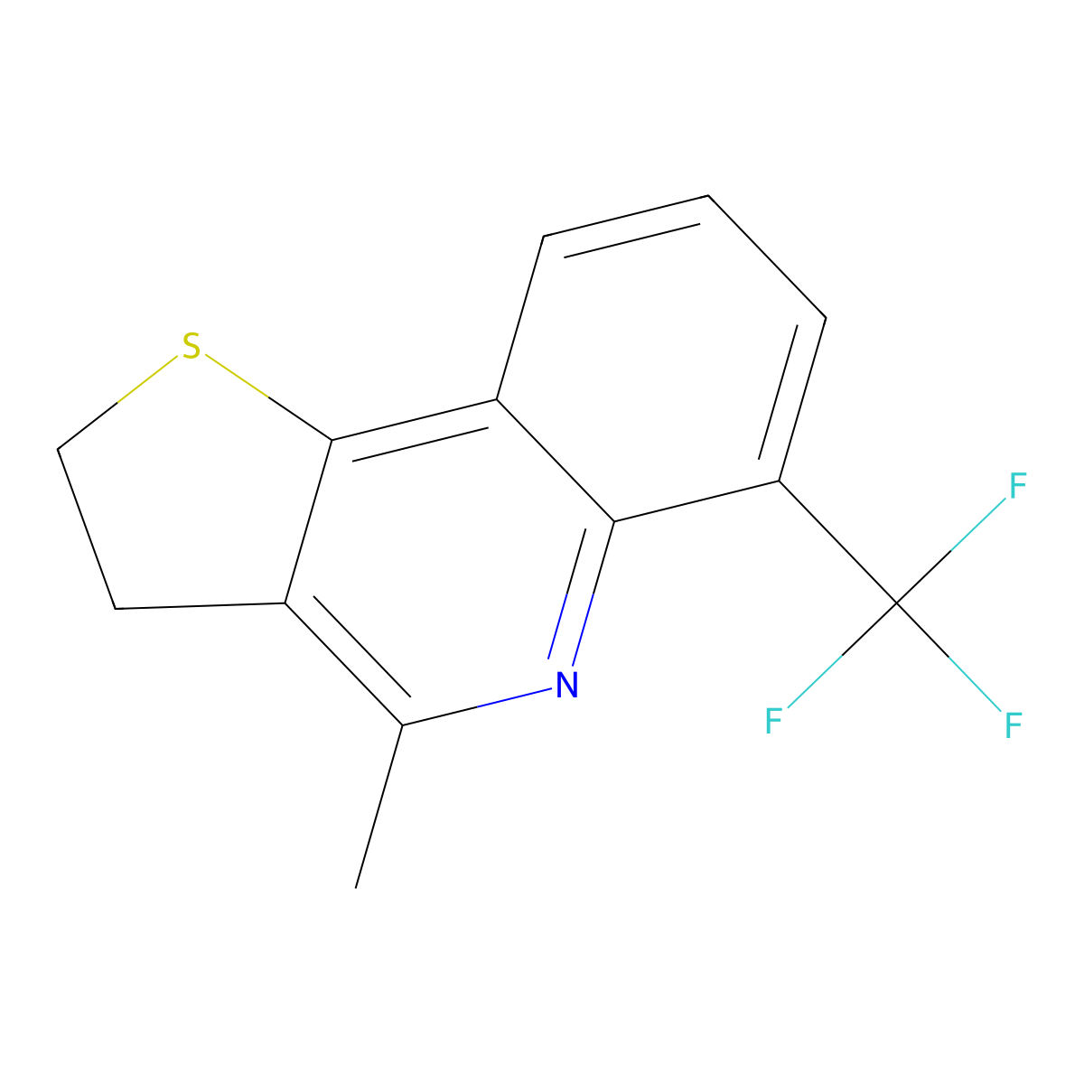 4-Methyl-6-(trifluoromethyl)-2,3-dihydrothieno[3,2-c]quinoline molecular structure, CAS 861210-28-8