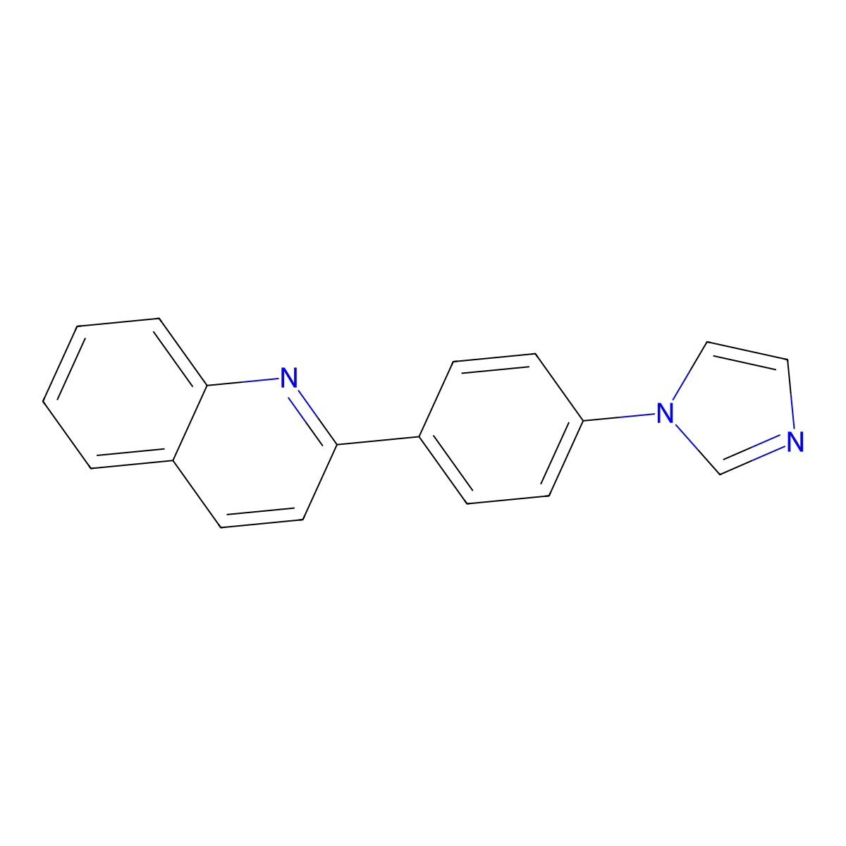 2-[4-(1H-imidazol-1-yl)phenyl]quinoline molecular structure, CAS 861210-39-1