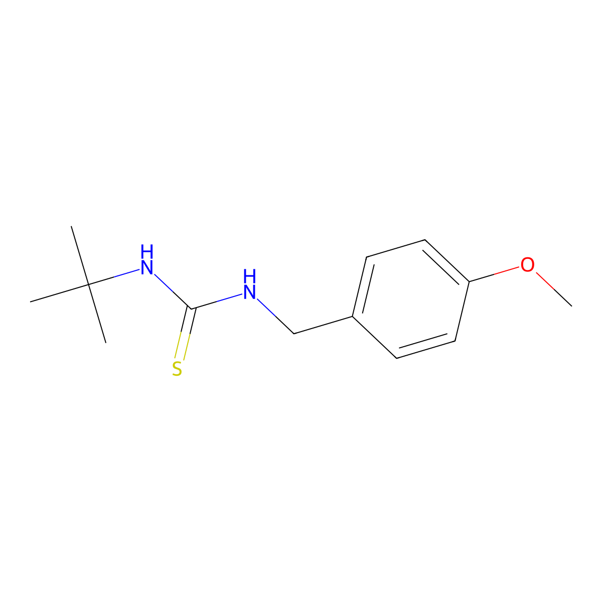 N-(tert-butyl)-N'-(4-methoxybenzyl)thiourea molecular structure, CAS 861210-47-1