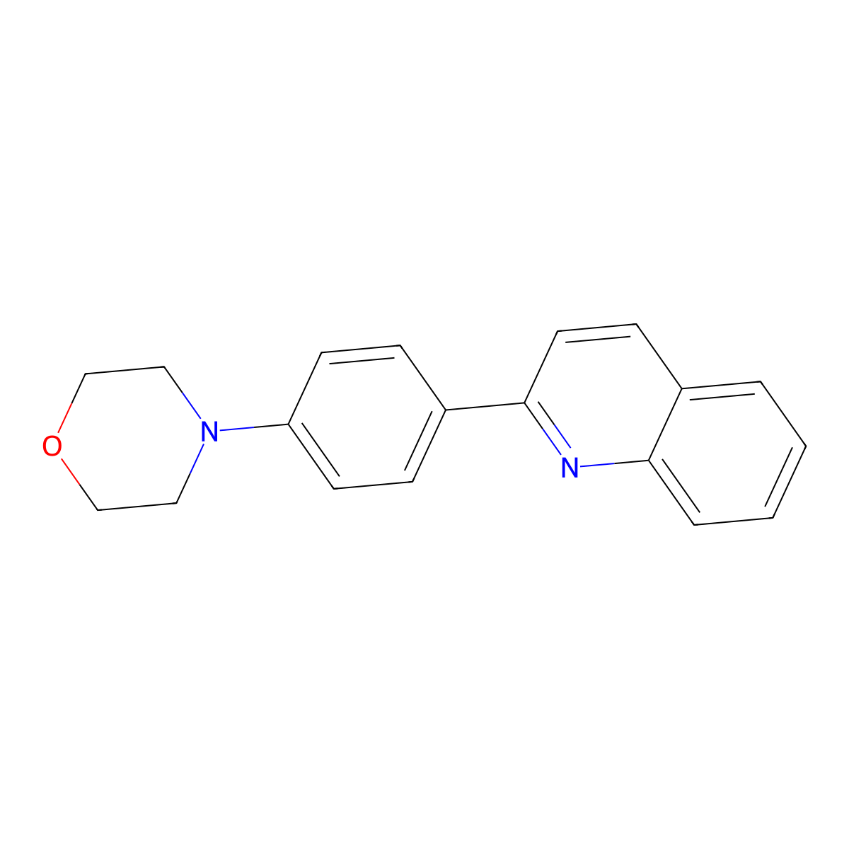 2-(4-Morpholinophenyl)quinoline molecular structure, CAS 861210-52-8