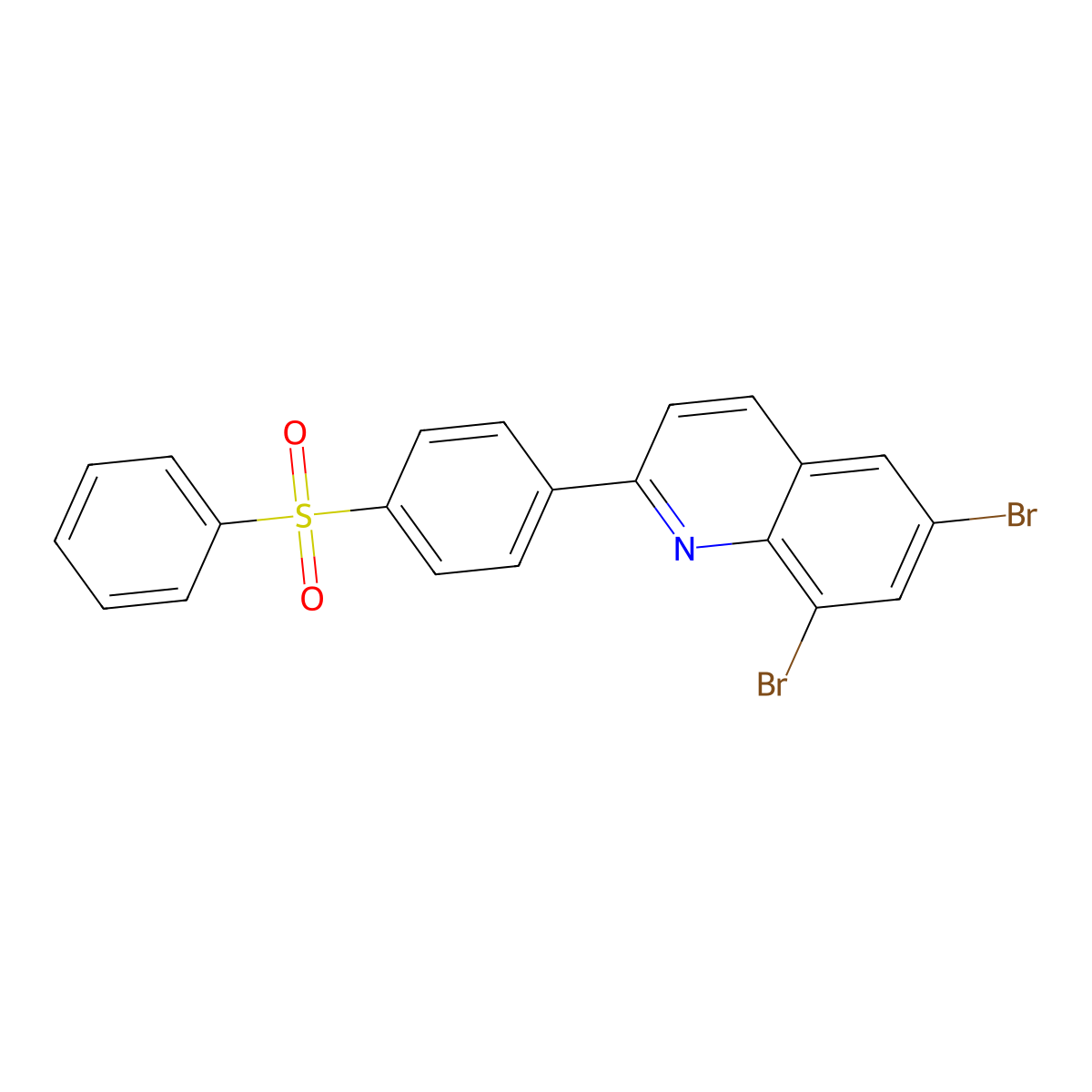 2-[4-(Benzenesulfonyl)phenyl]-6,8-dibromoquinoline molecular structure, CAS 861210-54-0