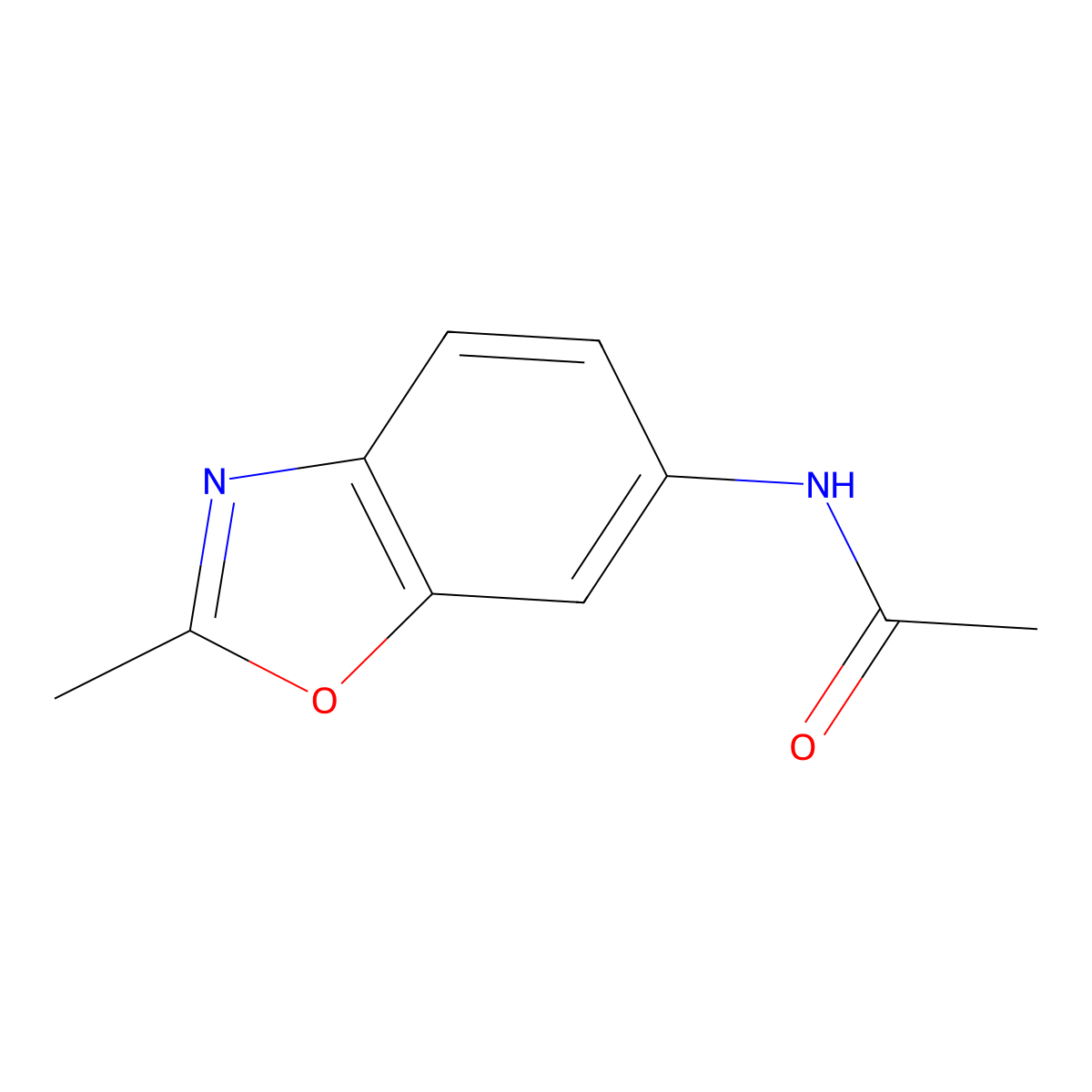 N-(2-methyl-1,3-benzoxazol-6-yl)acetamide molecular structure, CAS 861210-84-6