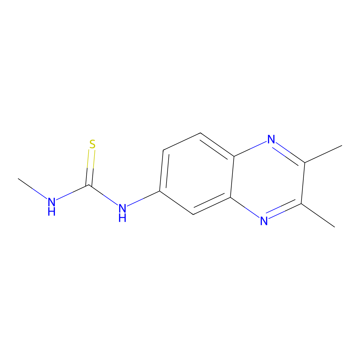 1-(2,3-Dimethylquinoxalin-6-yl)-3-methylthiourea molecular structure, CAS 861210-89-1
