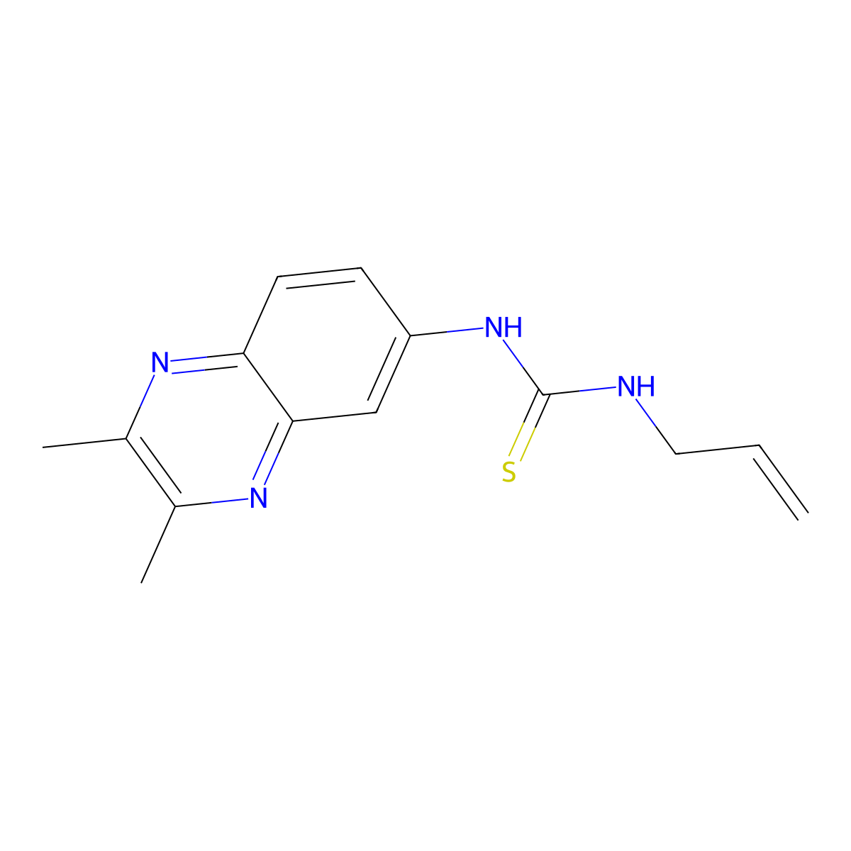 N-allyl-N'-(2,3-dimethyl-6-quinoxalinyl)thiourea molecular structure, CAS 861210-91-5