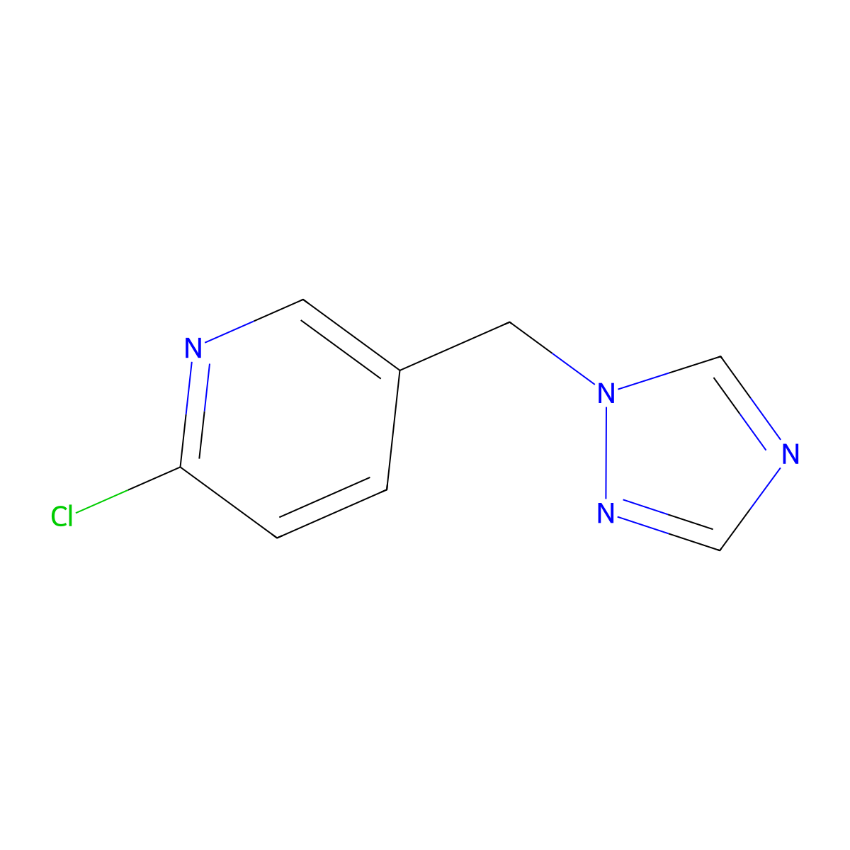 2-chloro-5-(1H-1,2,4-triazol-1-ylmethyl)pyridine molecular structure, CAS 861211-53-2