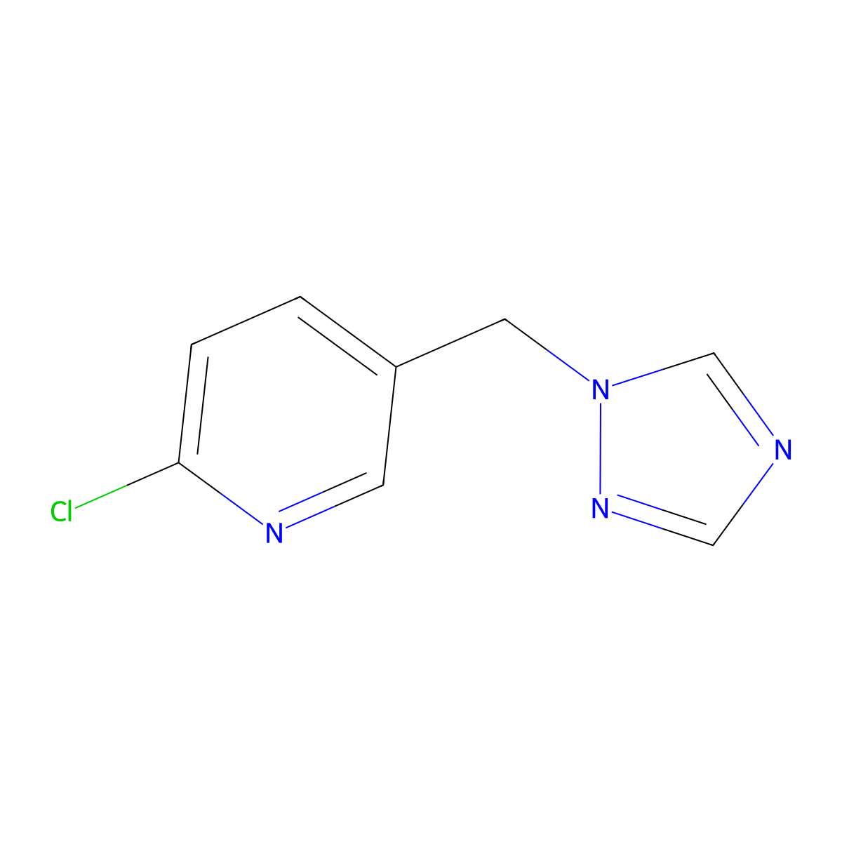 2-chloro-5-(1H-1,2,4-triazol-1-ylmethyl)pyridine molecular structure, CAS 861211-53-2