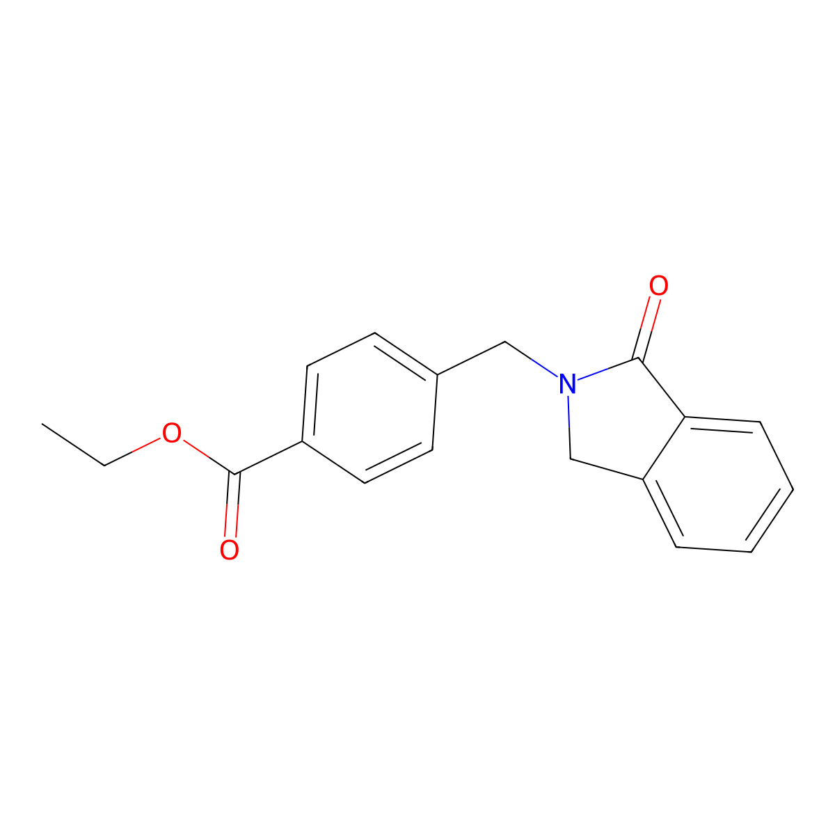 ethyl 4-[(1-oxo-1,3-dihydro-2H-isoindol-2-yl)methyl]benzenecarboxylate molecular structure, CAS 861211-67-8