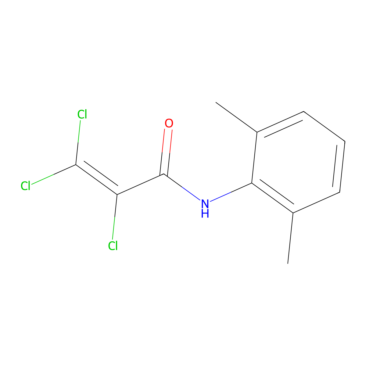 2,3,3-trichloro-N-(2,6-dimethylphenyl)prop-2-enamide molecular structure, CAS 861211-88-3