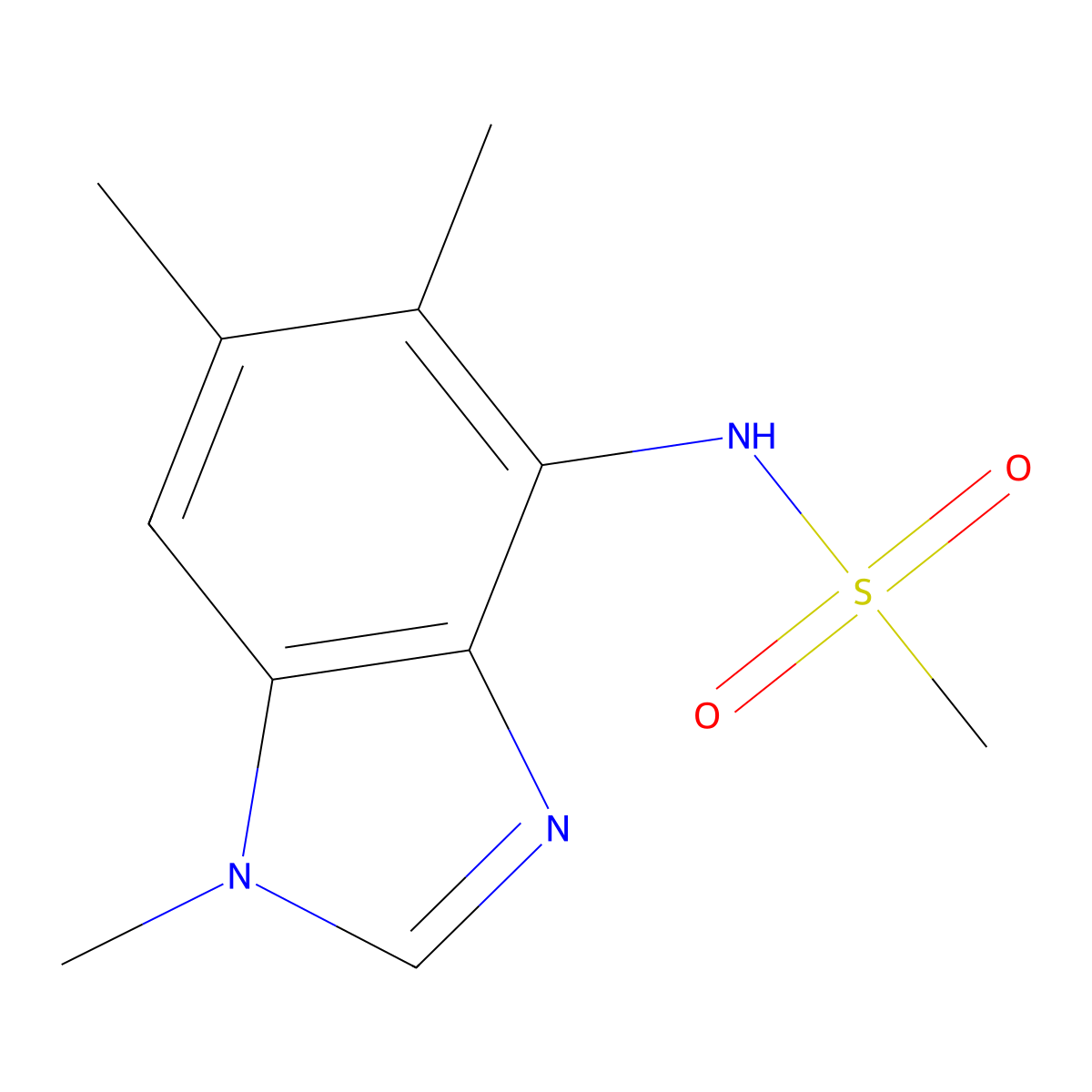 N-(1,5,6-trimethyl-1H-1,3-benzimidazol-4-yl)methanesulfonamide molecular structure, CAS 861211-91-8