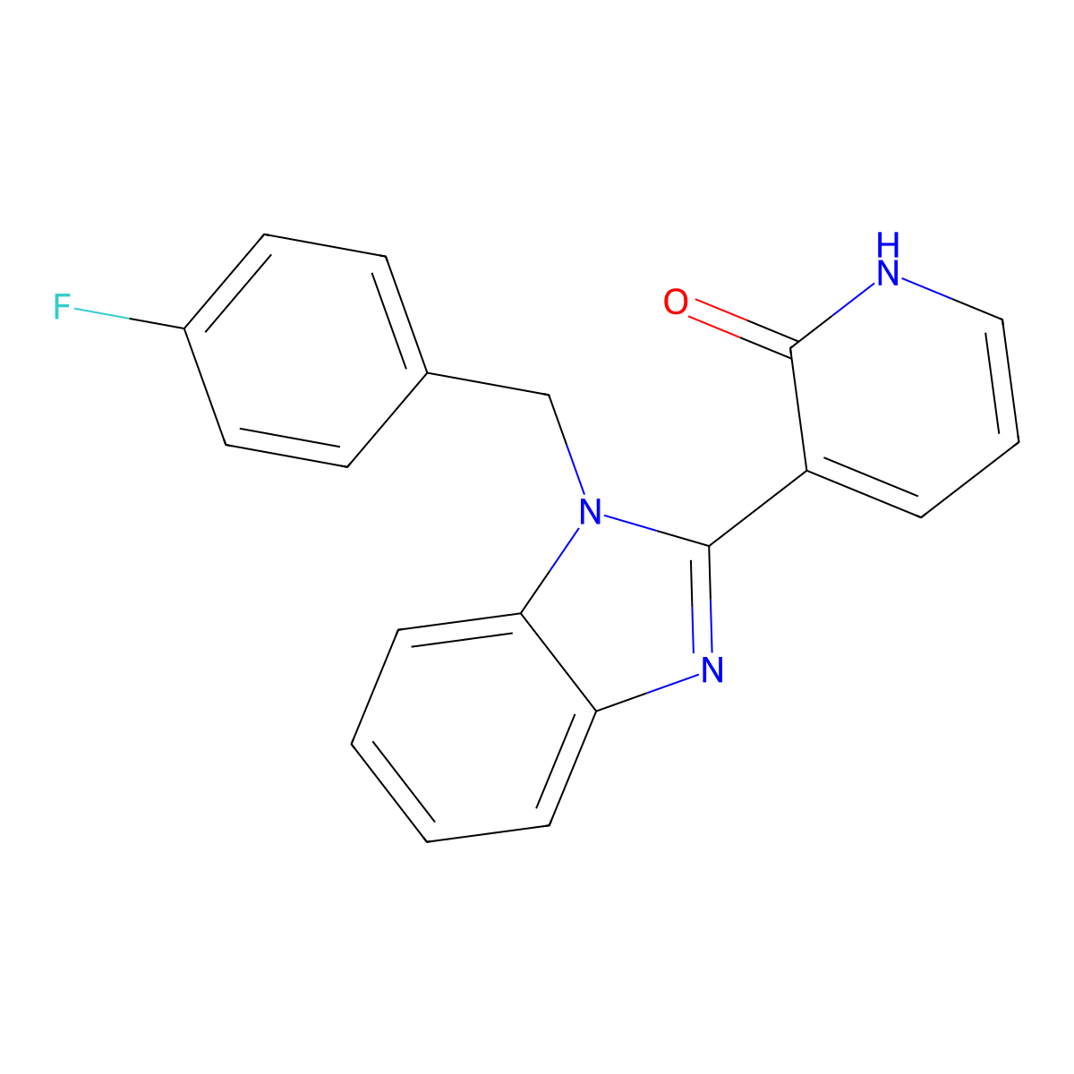 3-[1-(4-fluorobenzyl)-1H-1,3-benzimidazol-2-yl]-2(1H)-pyridinone molecular structure, CAS 861211-94-1