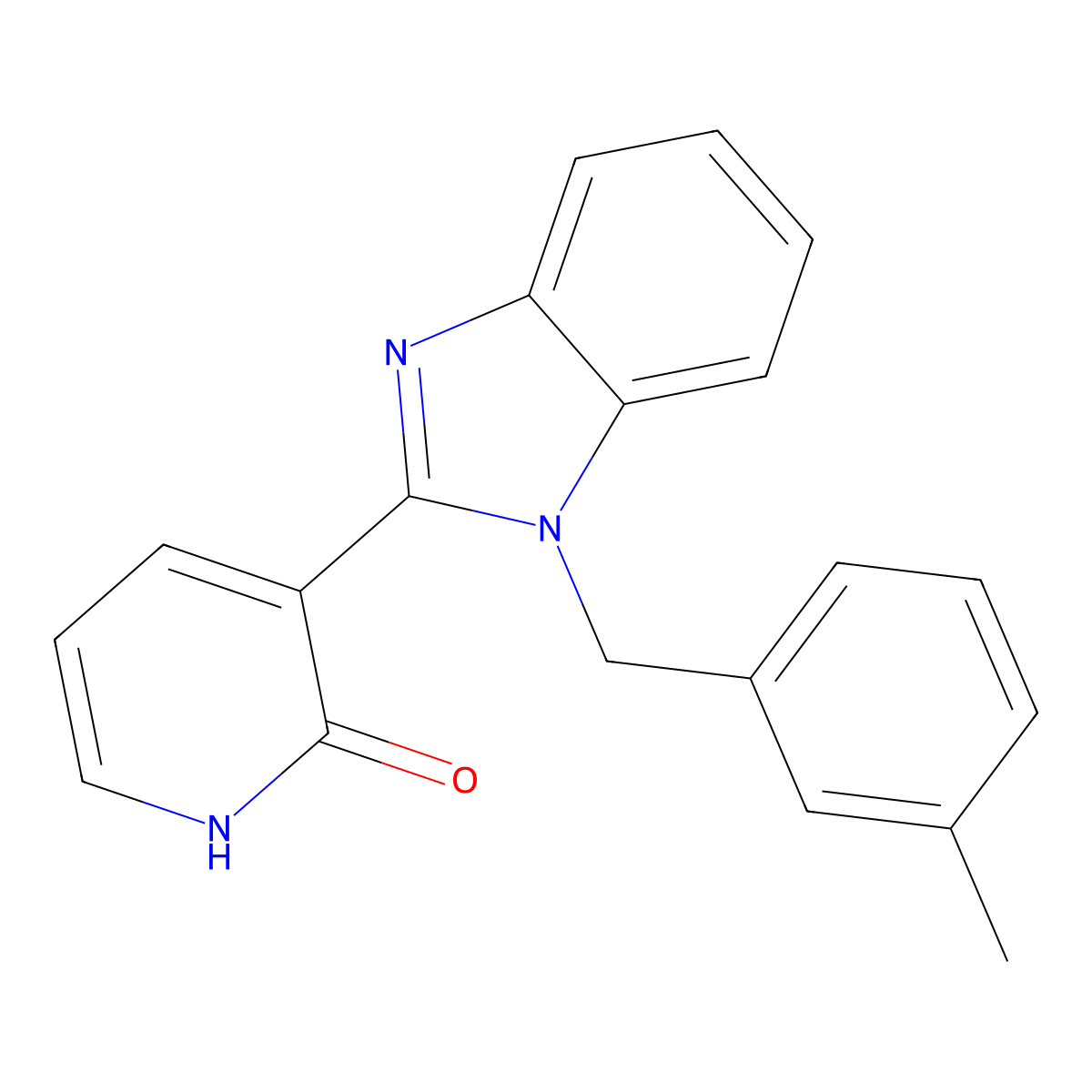 3-[1-(3-methylbenzyl)-1H-1,3-benzimidazol-2-yl]-2(1H)-pyridinone molecular structure, CAS 861211-96-3