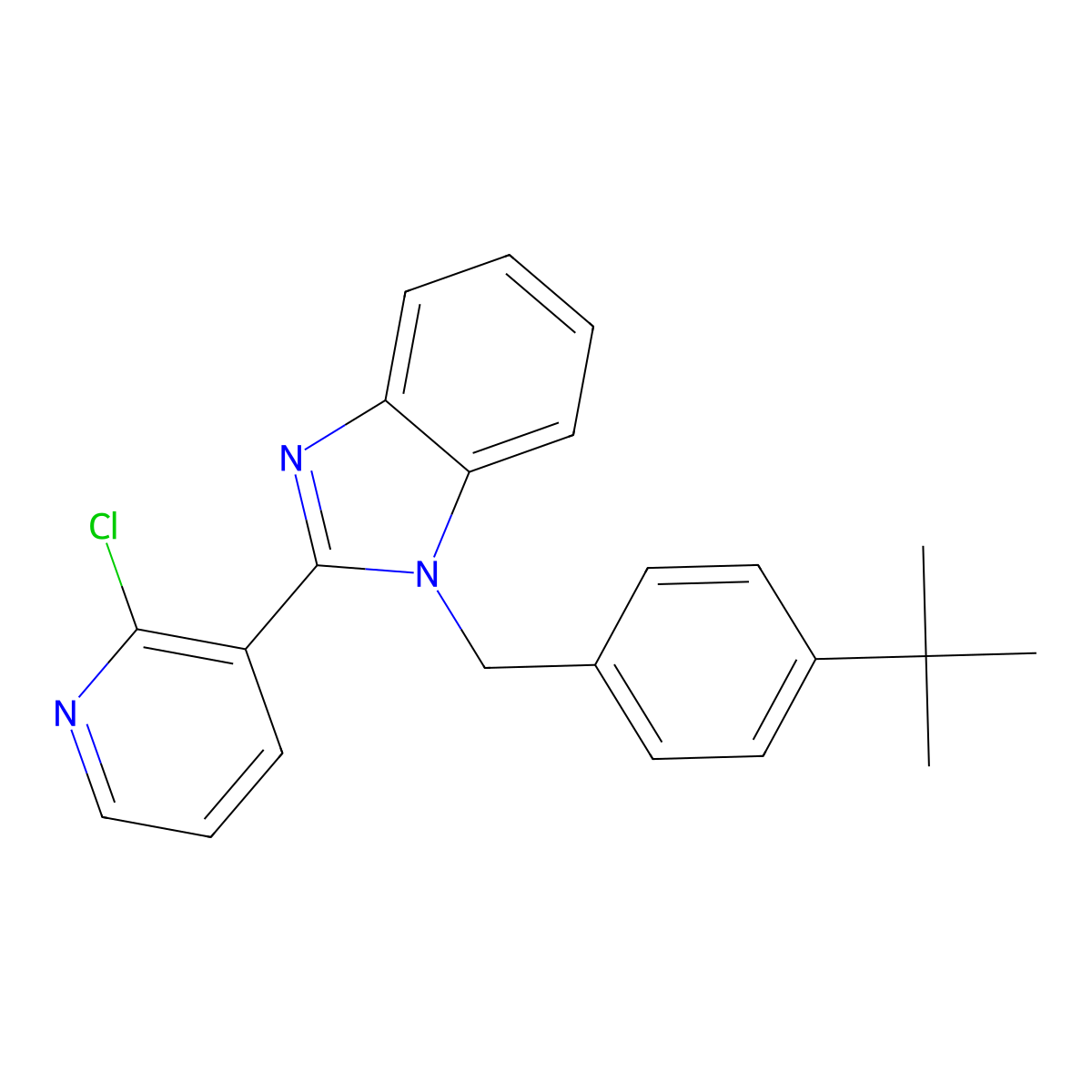1-[4-(tert-butyl)benzyl]-2-(2-chloro-3-pyridinyl)-1H-1,3-benzimidazole molecular structure, CAS 861211-97-4