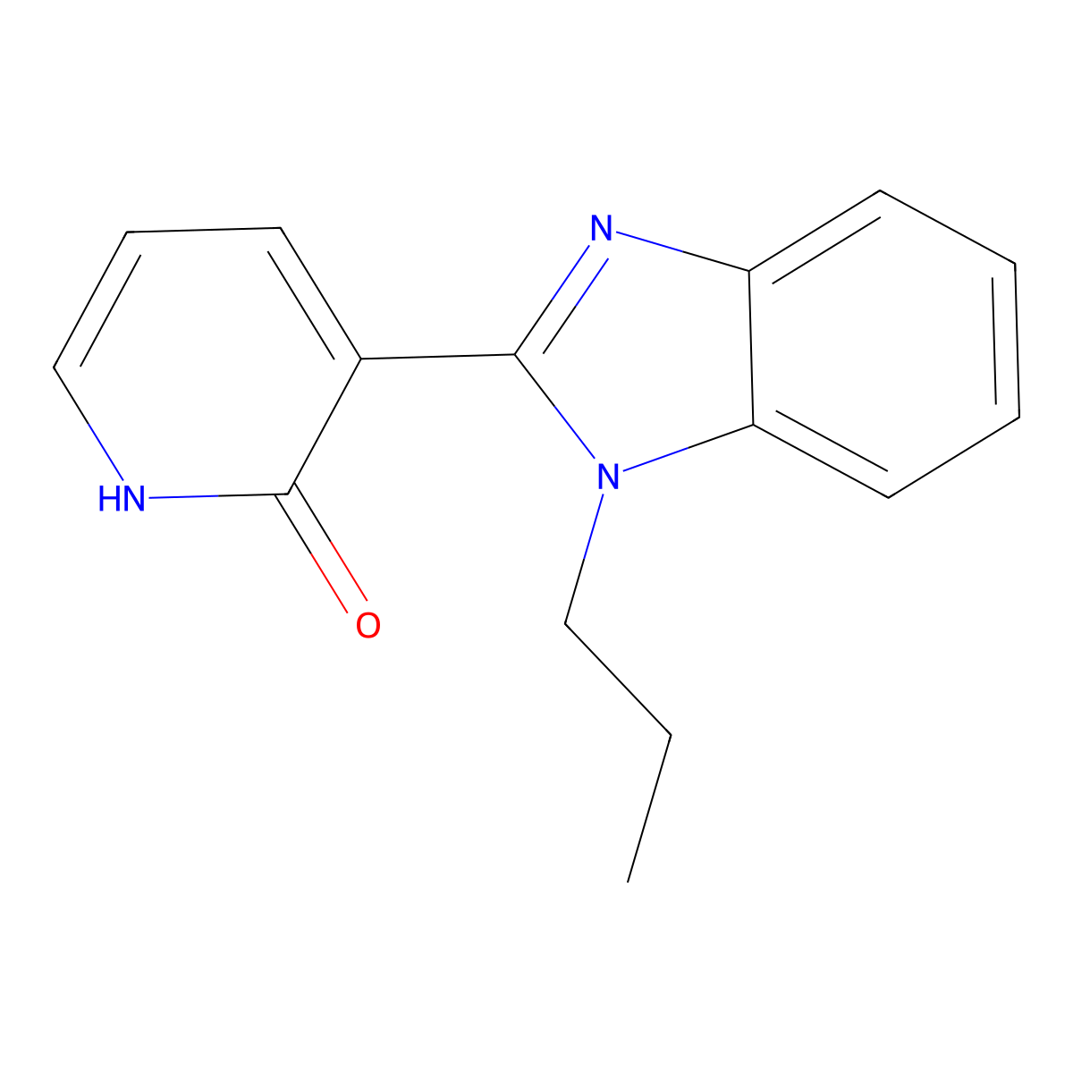 3-(1-propyl-1H-1,3-benzimidazol-2-yl)-2(1H)-pyridinone molecular structure, CAS 861211-98-5
