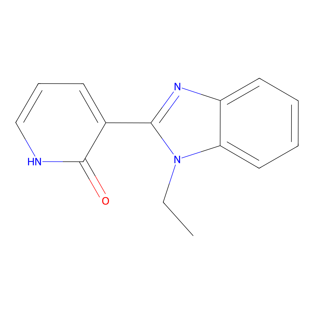 3-(1-ethyl-1H-1,3-benzimidazol-2-yl)-2(1H)-pyridinone molecular structure, CAS 861211-99-6