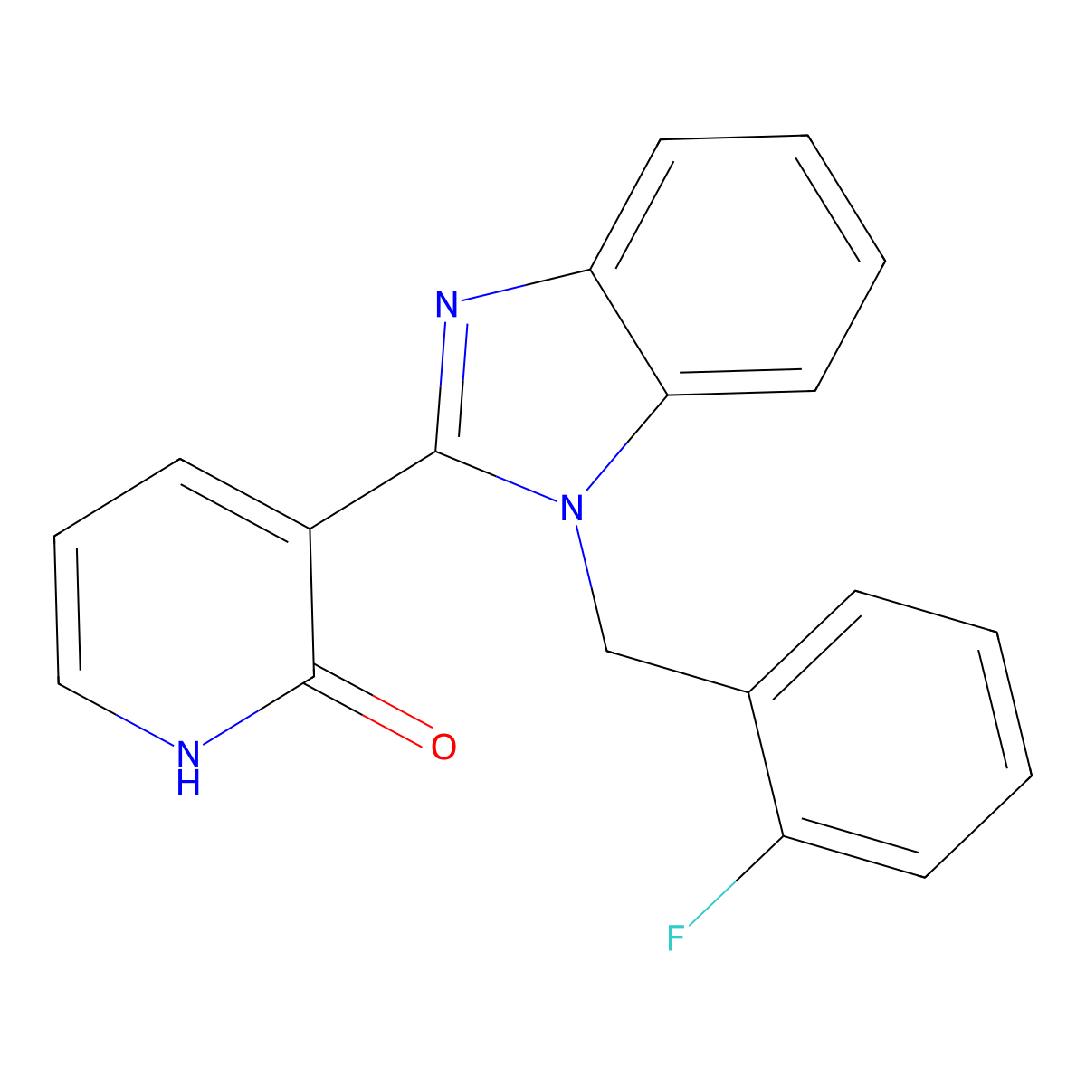 3-[1-(2-fluorobenzyl)-1H-1,3-benzimidazol-2-yl]-2(1H)-pyridinone molecular structure, CAS 861212-03-5
