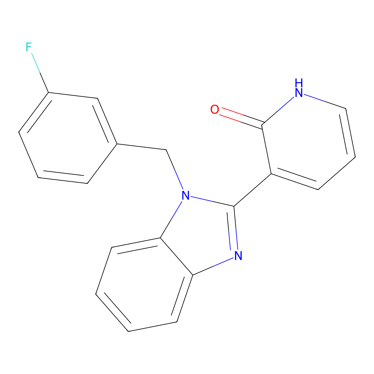 3-[1-(3-fluorobenzyl)-1H-1,3-benzimidazol-2-yl]-2(1H)-pyridinone molecular structure, CAS 861212-04-6
