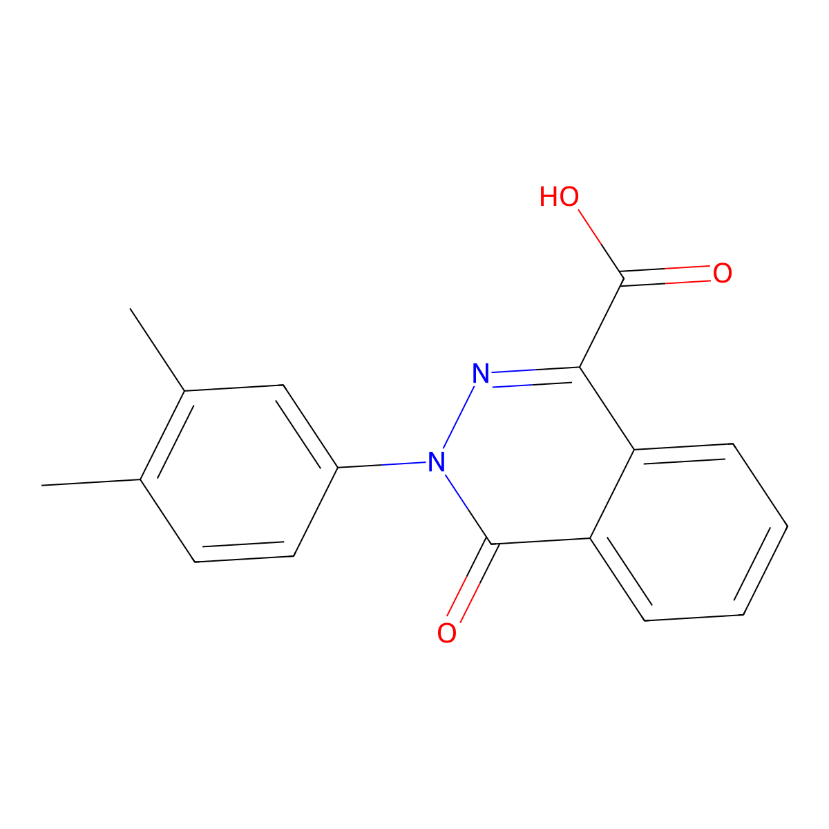 3-(3,4-Dimethylphenyl)-4-oxo-3,4-dihydrophthalazine-1-carboxylic acid molecular structure, CAS 861212-63-7