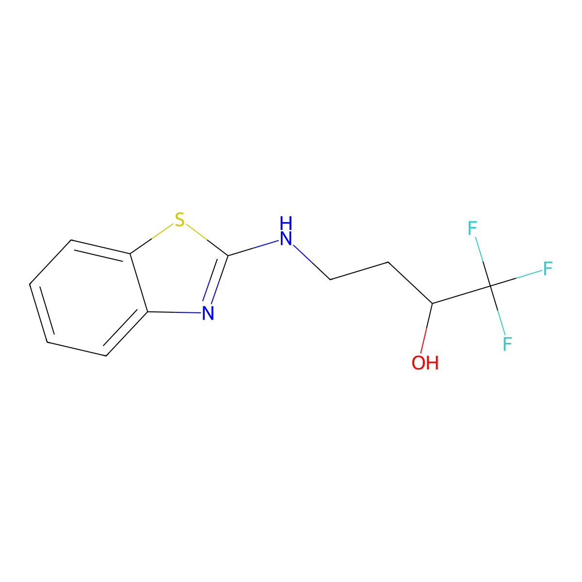 4-(1,3-Benzothiazol-2-ylamino)-1,1,1-trifluoro-2-butanol molecular structure, CAS 861212-67-1