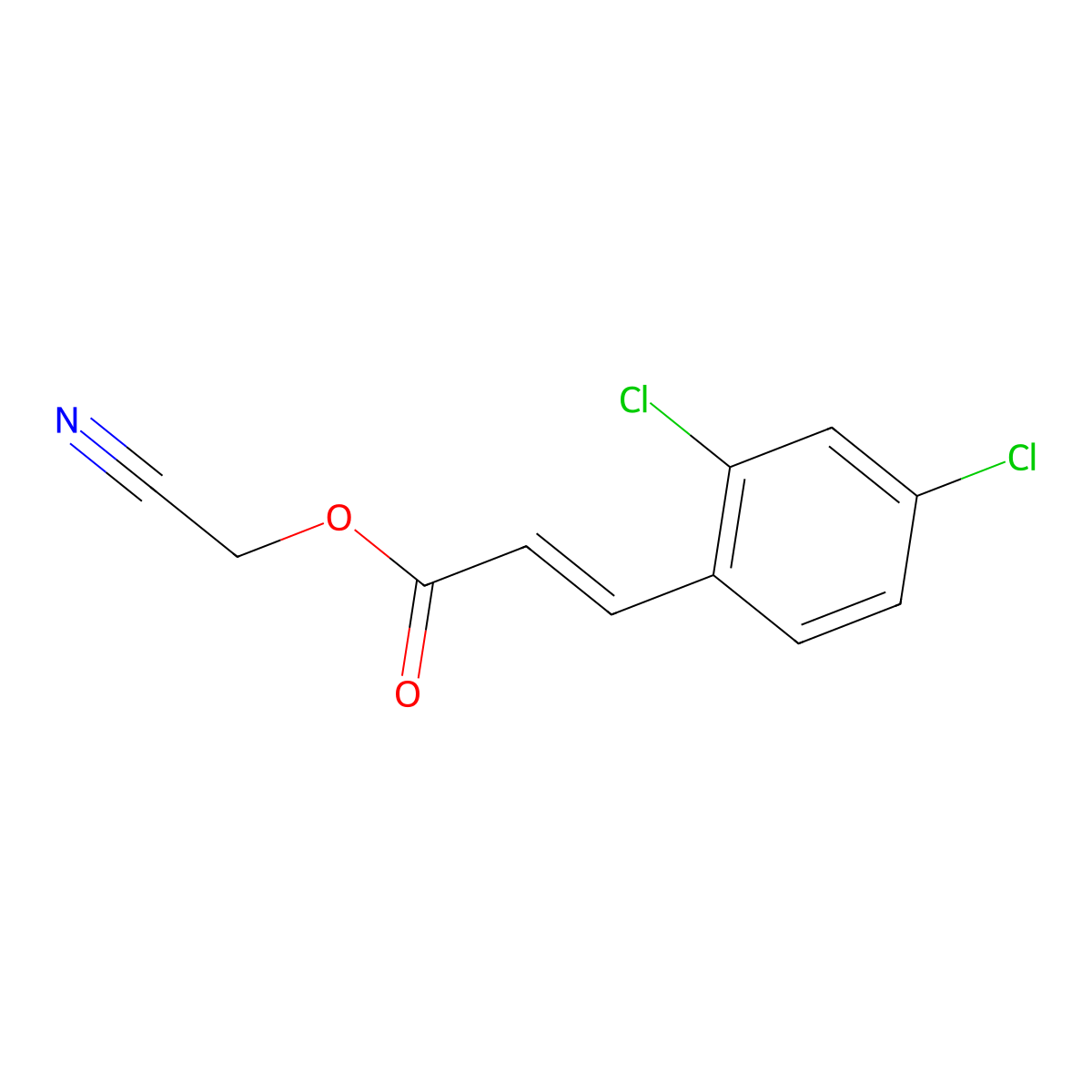 cyanomethyl (E)-3-(2,4-dichlorophenyl)-2-propenoate molecular structure, CAS 861212-72-8