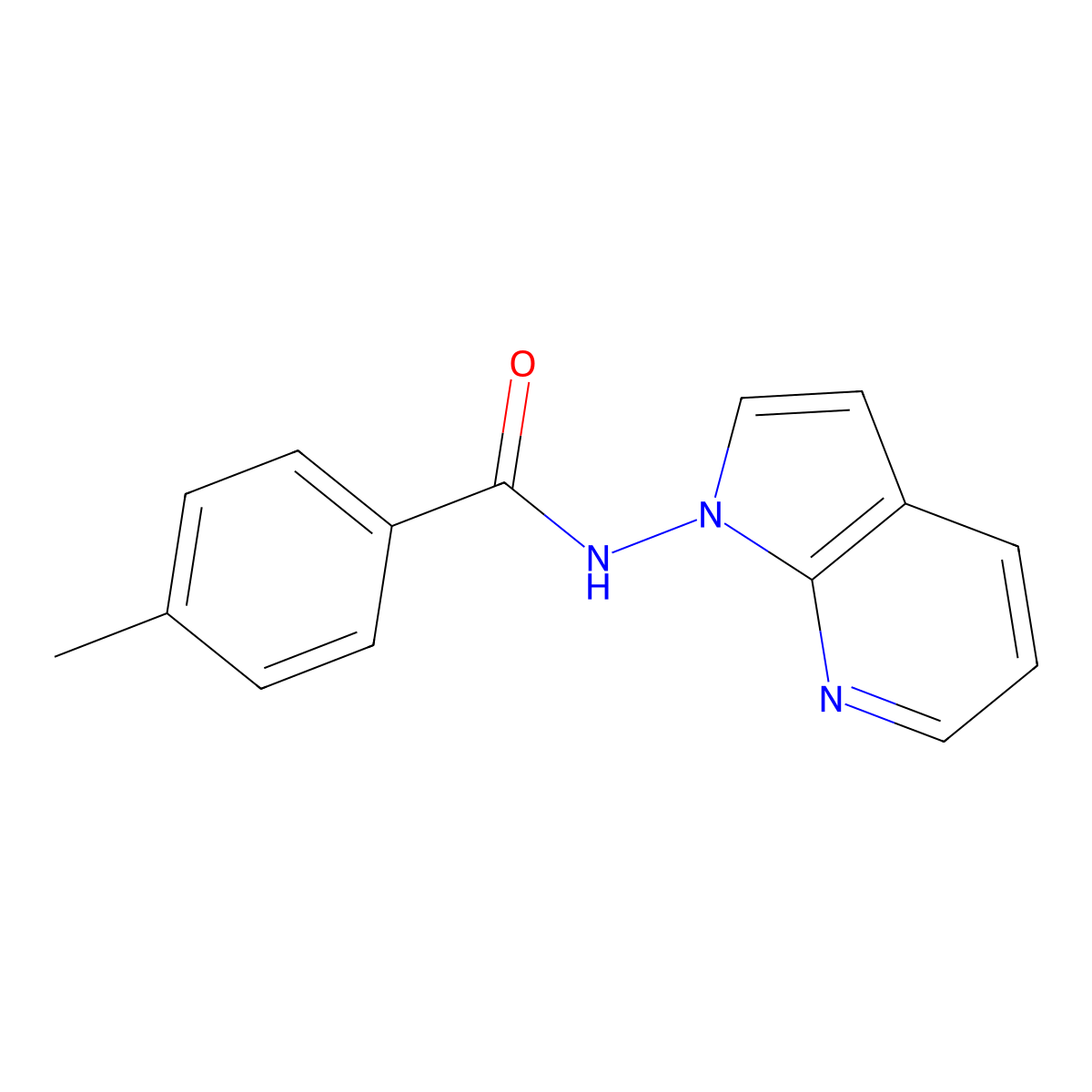 4-methyl-N-(1H-pyrrolo[2,3-b]pyridin-1-yl)benzenecarboxamide molecular structure, CAS 861212-74-0