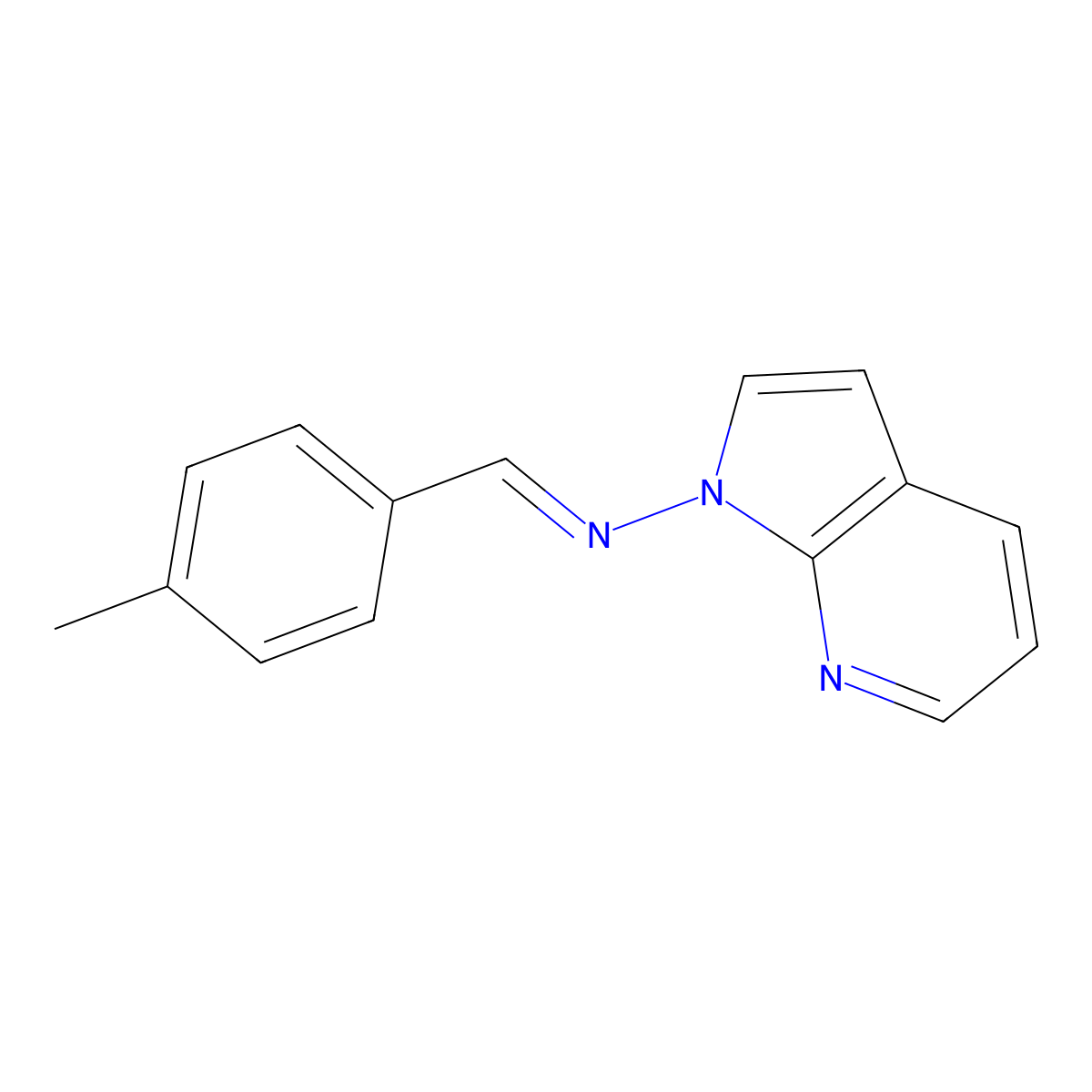 (1E)-1-(4-methylphenyl)-N-{1H-pyrrolo[2,3-b]pyridin-1-yl}methanimine molecular structure, CAS 861212-75-1