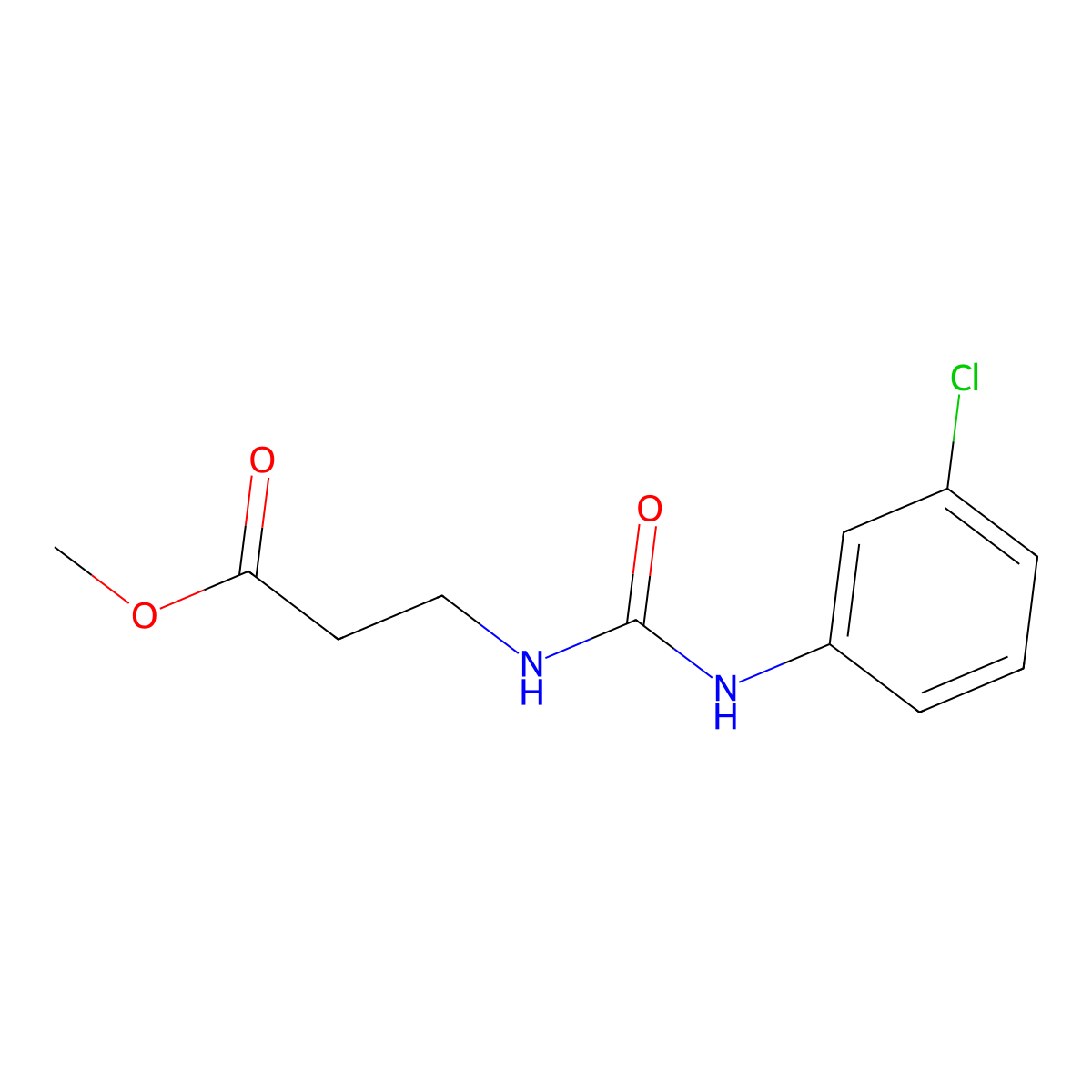 Methyl 3-{[(3-chloroanilino)carbonyl]amino}propanoate molecular structure, CAS 861212-79-5