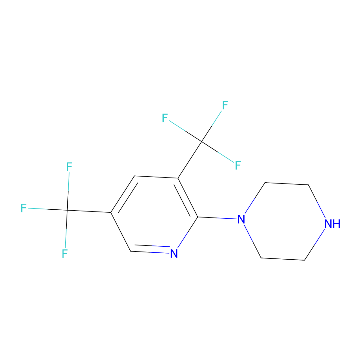 1-[3,5-Bis(trifluoromethyl)pyridin-2-yl]piperazine molecular structure, CAS 861212-85-3