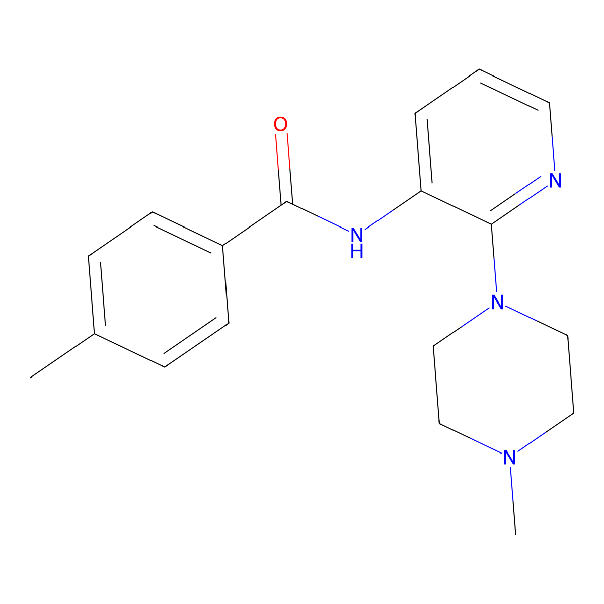 4-methyl-N-[2-(4-methylpiperazin-1-yl)pyridin-3-yl]benzamide molecular structure, CAS 861212-92-2