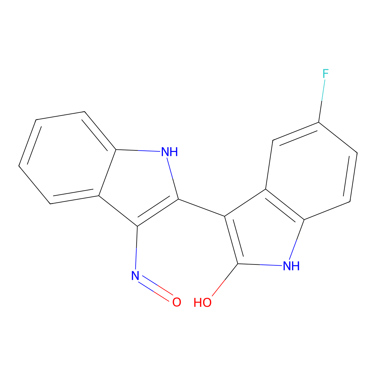 5'-Fluoroindirubinoxime molecular structure, CAS 861214-33-7