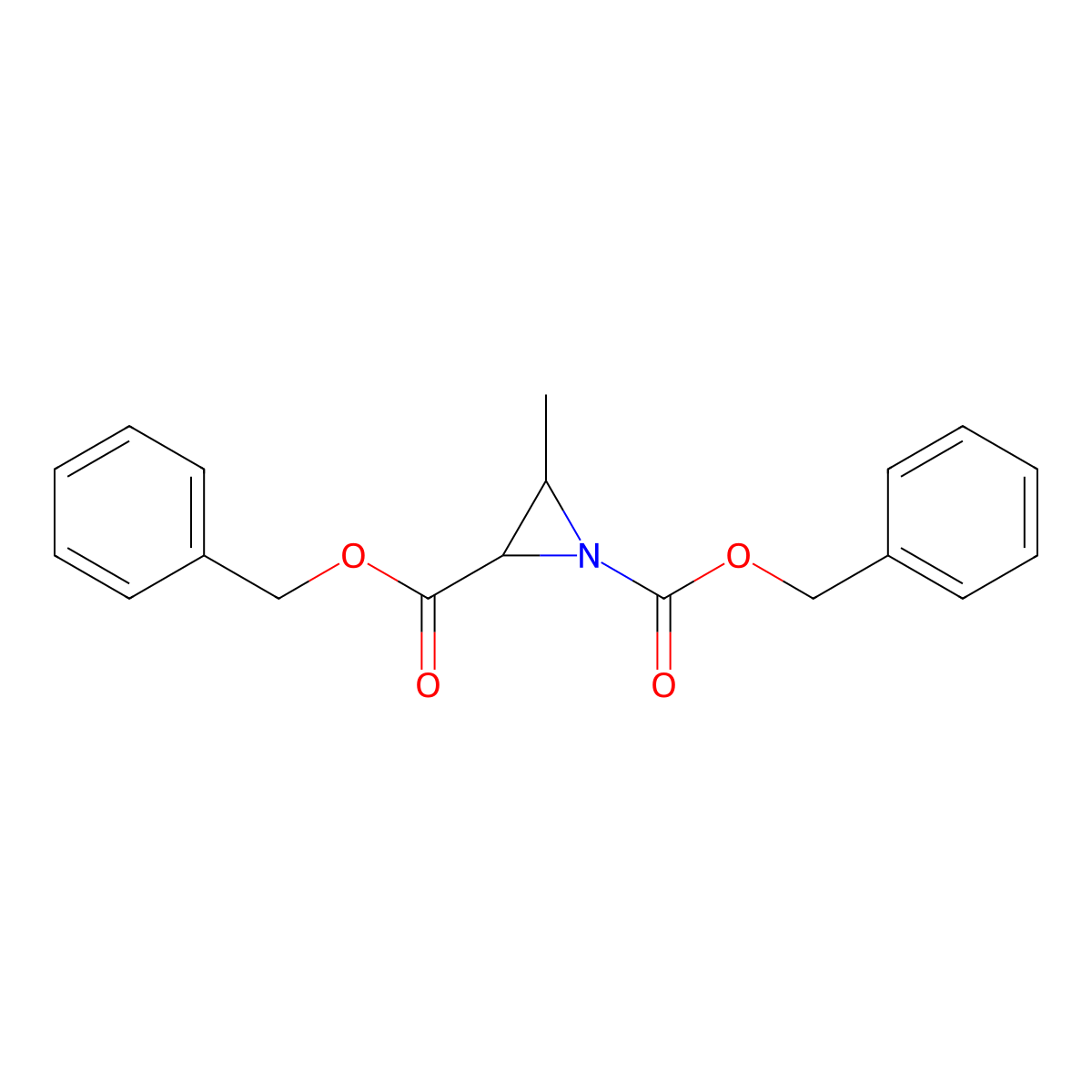 dibenzyl (2S,3S)-3-methylaziridine-1,2-dicarboxylate molecular structure, CAS 86122-64-7