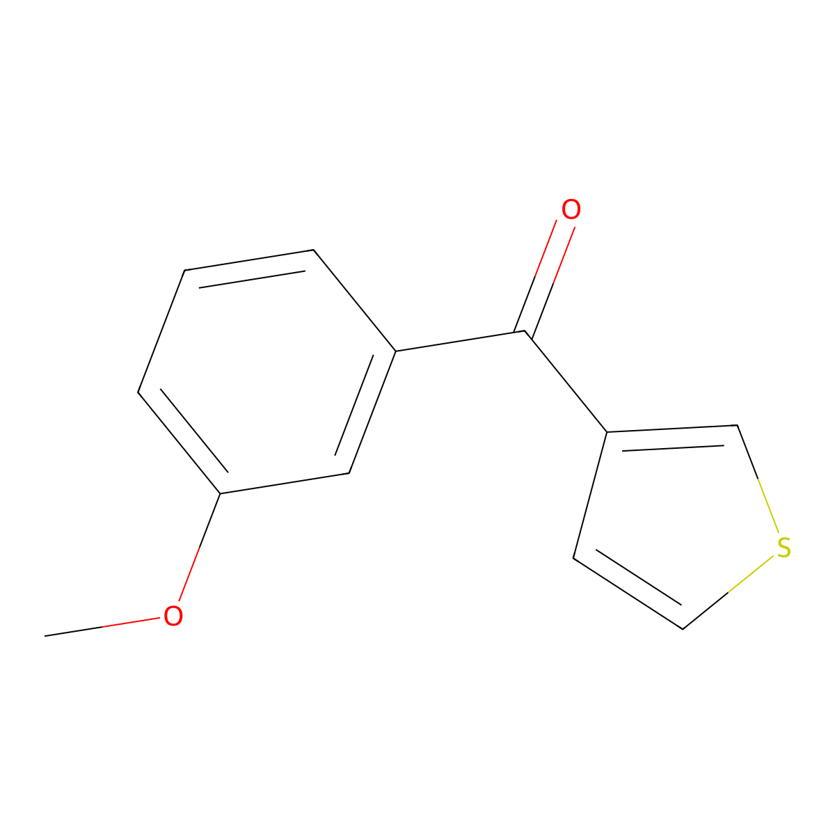 (3-Methoxyphenyl)(thiophen-3-yl)methanone molecular structure, CAS 861223-63-4