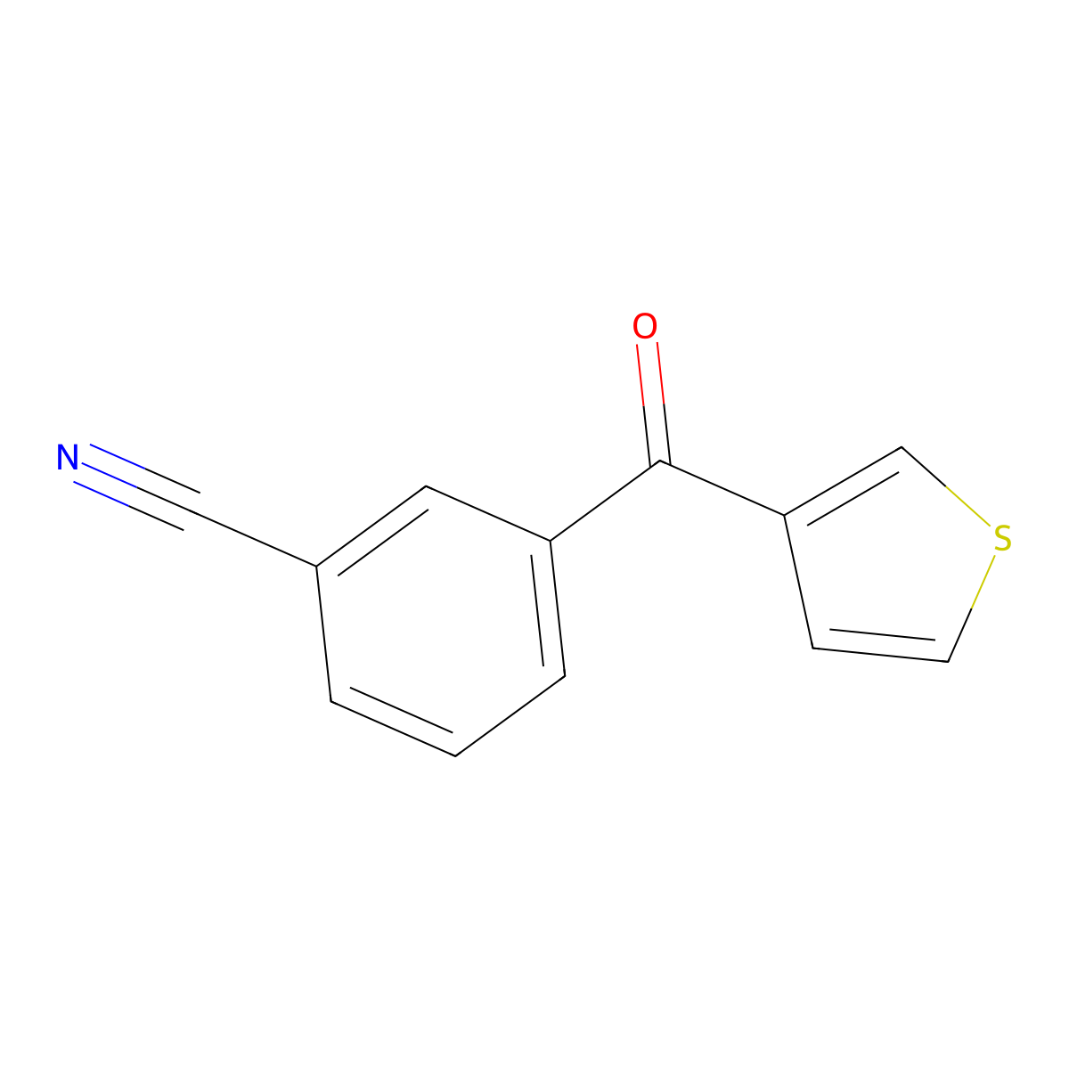 3-(3-Cyanobenzoyl)thiophene molecular structure, CAS 861224-01-3