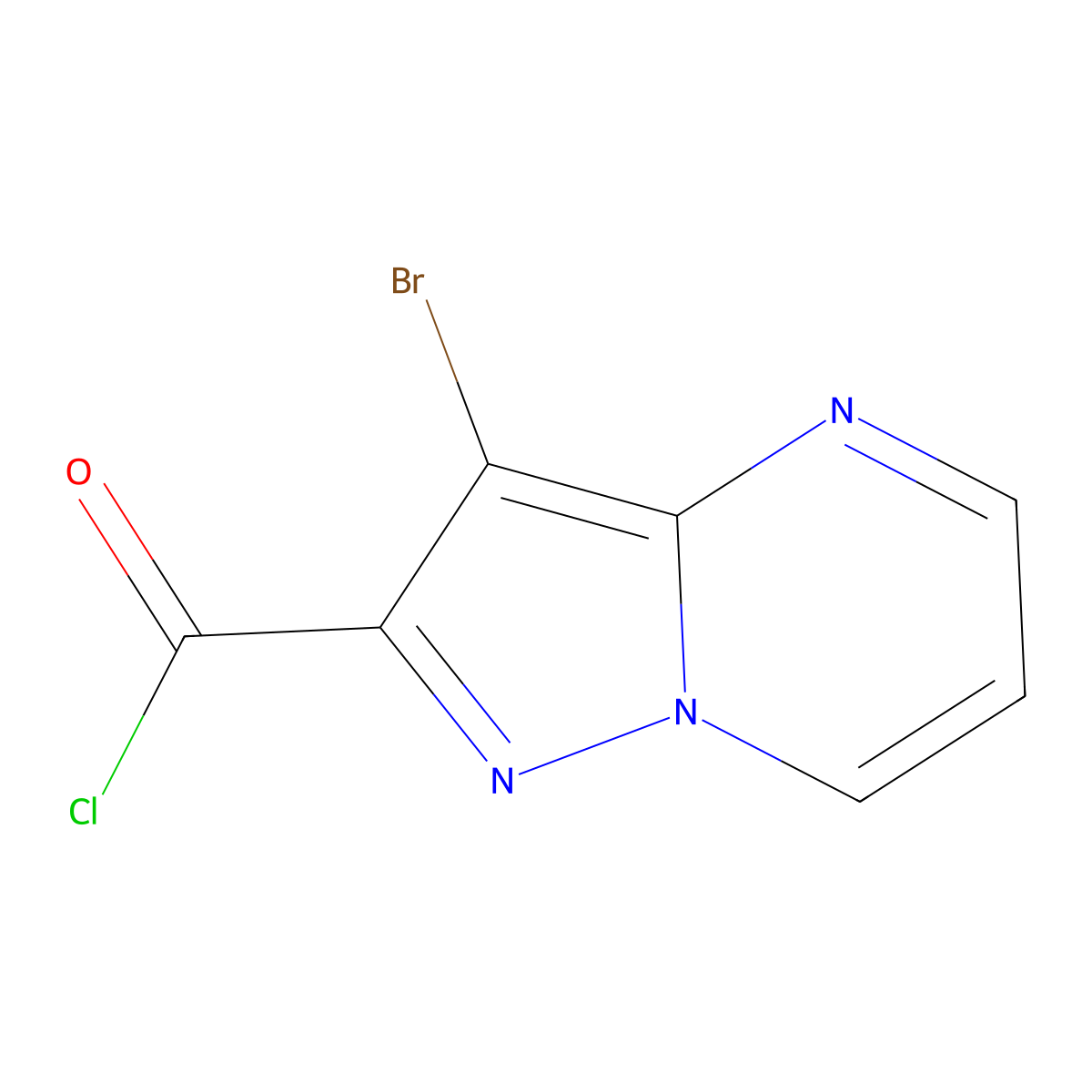 3-Bromopyrazolo[1,5-a]pyrimidine-2-carbonyl chloride molecular structure, CAS 861224-59-1