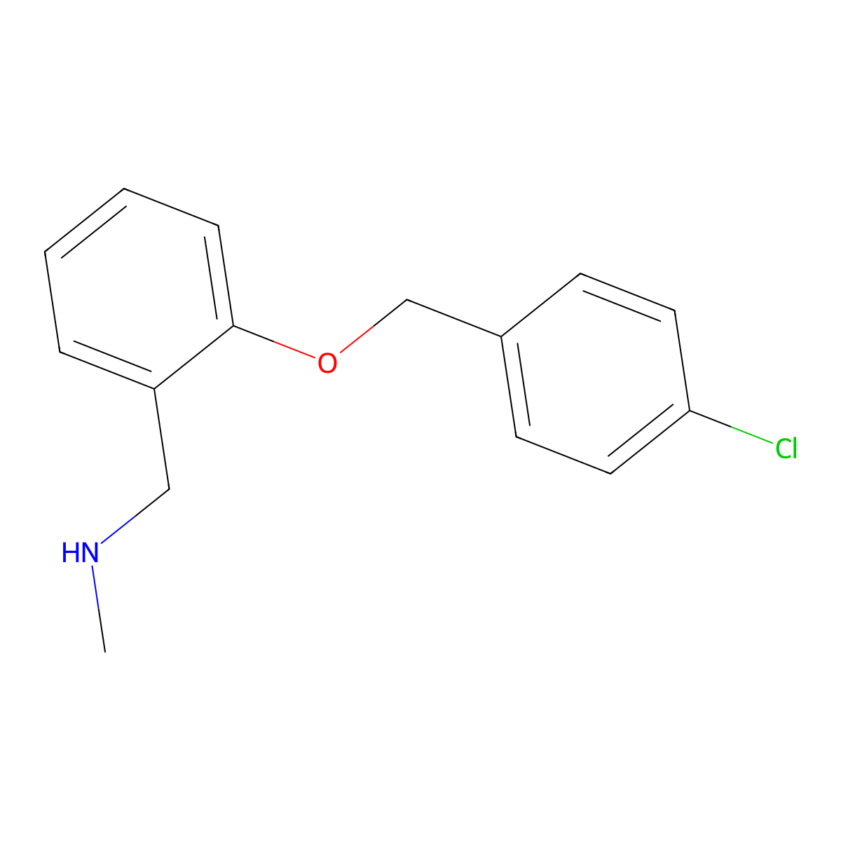 1-{2-[(4-chlorobenzyl)oxy]phenyl}-N-methylmethanamine molecular structure, CAS 861225-00-5